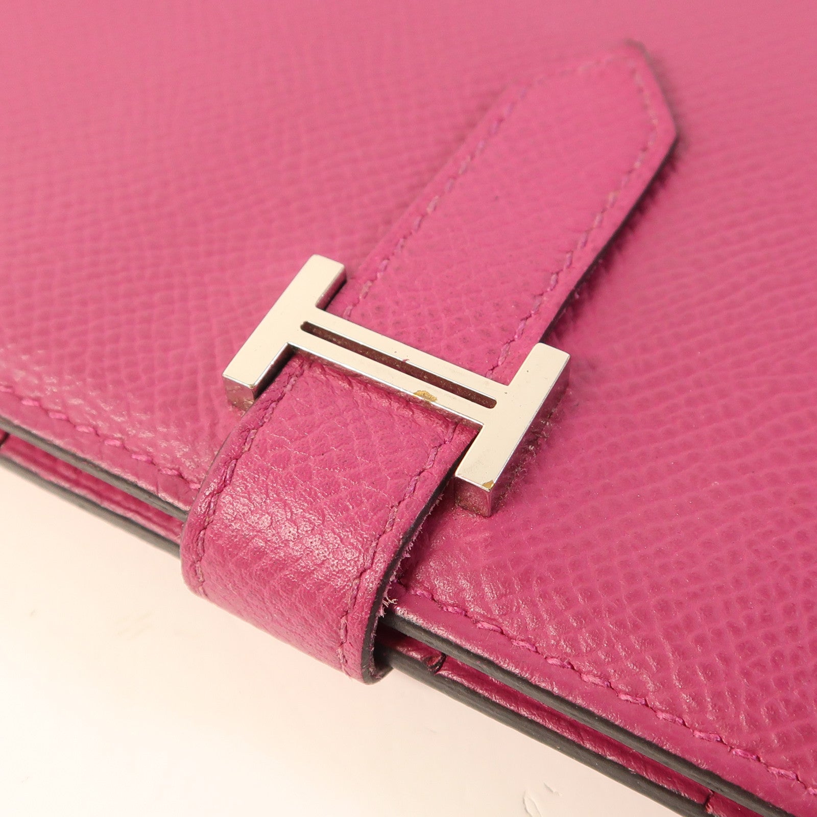 HERMES 【激減優惠】Epsom皮革Bearn Long Wallet銀扣長錢包