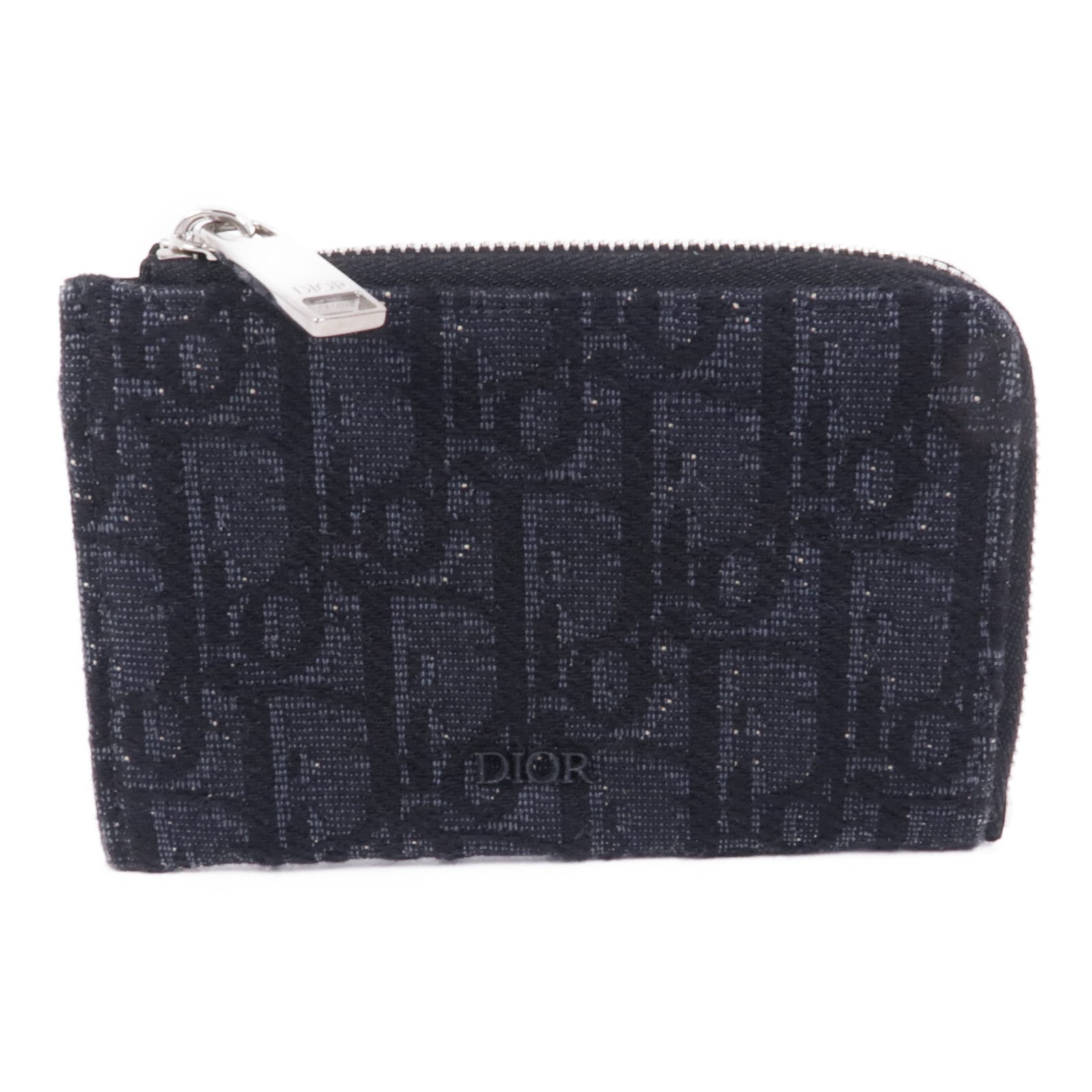 Dior 帆布Oblique銀扣卡片套