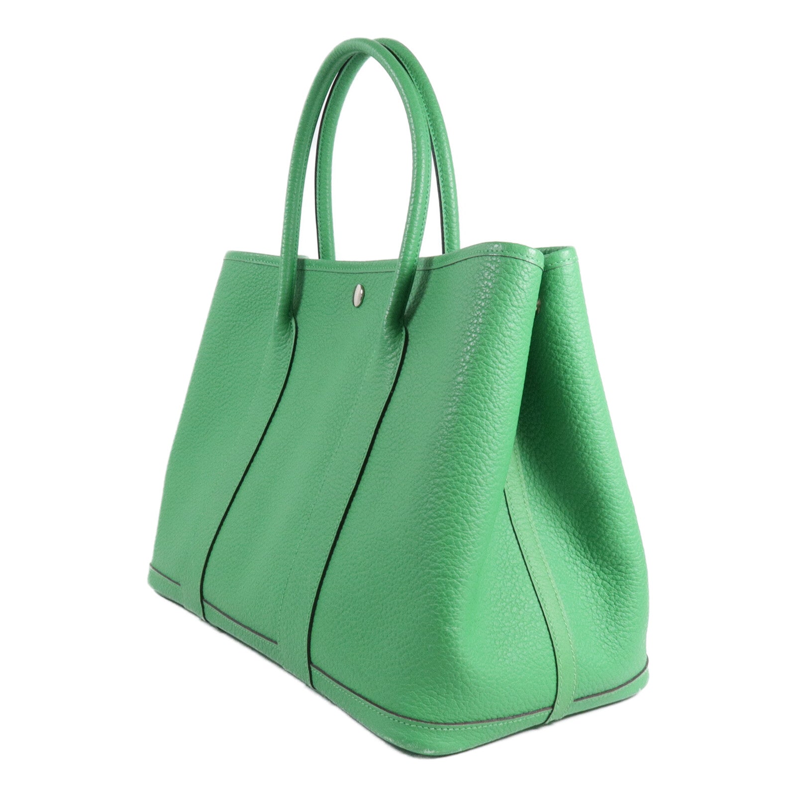 HERMES Country皮革Garden Party PM手挽袋Bamboo