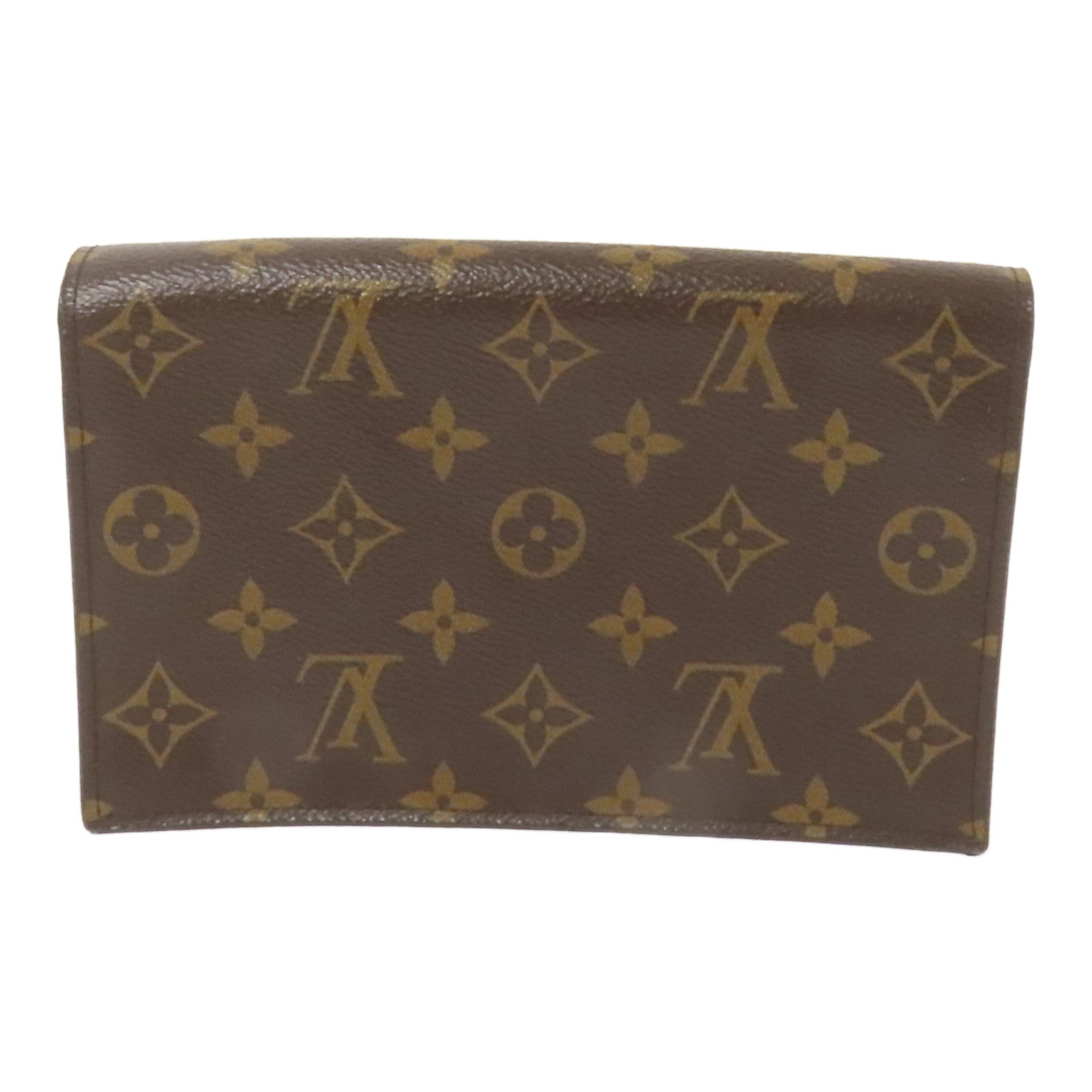 LOUIS VUITTON Monogram Flore Chain Wallet金扣鏈帶肩背袋