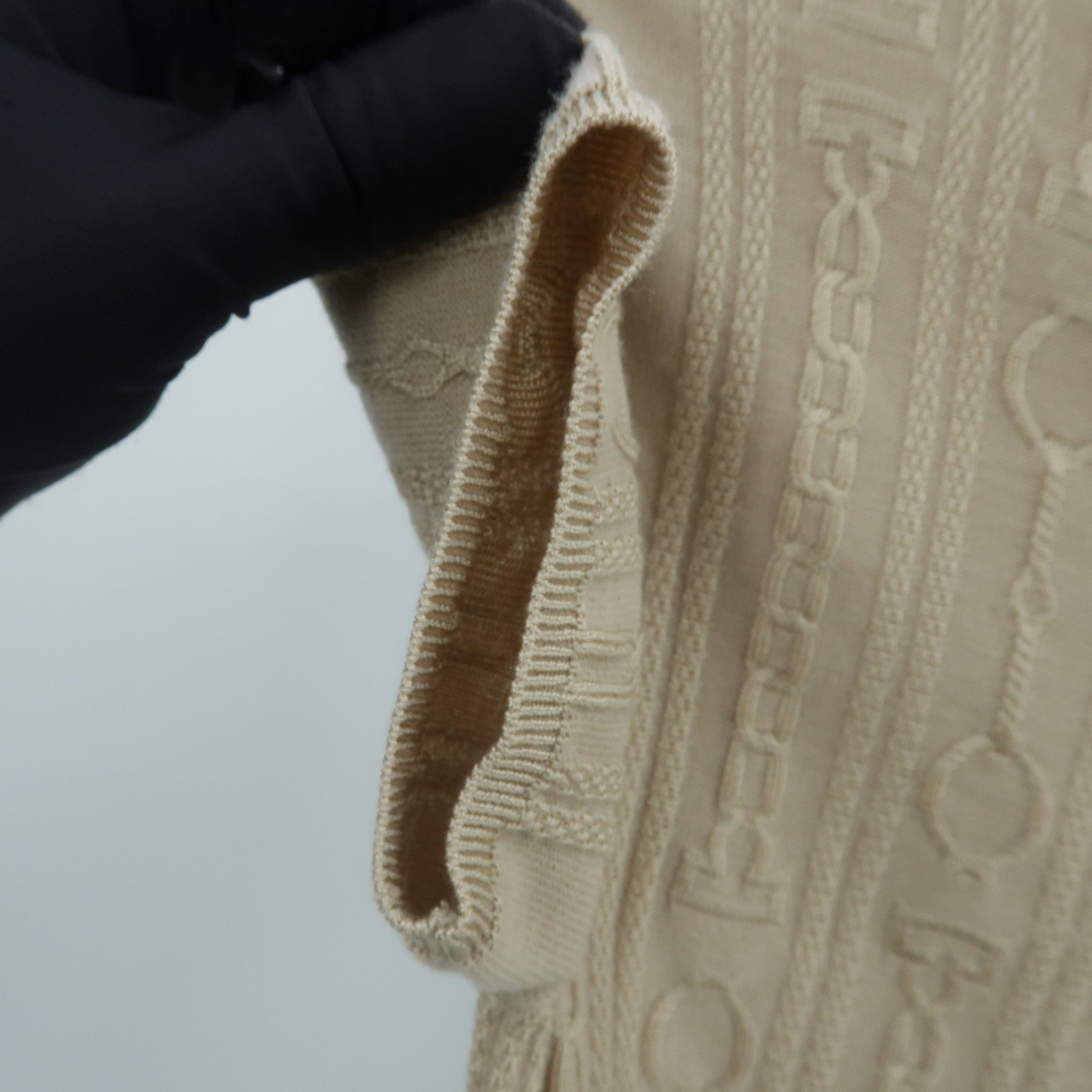 HERMES Viskose/Wool Effet Kaleidoscope Short Knitwear針織