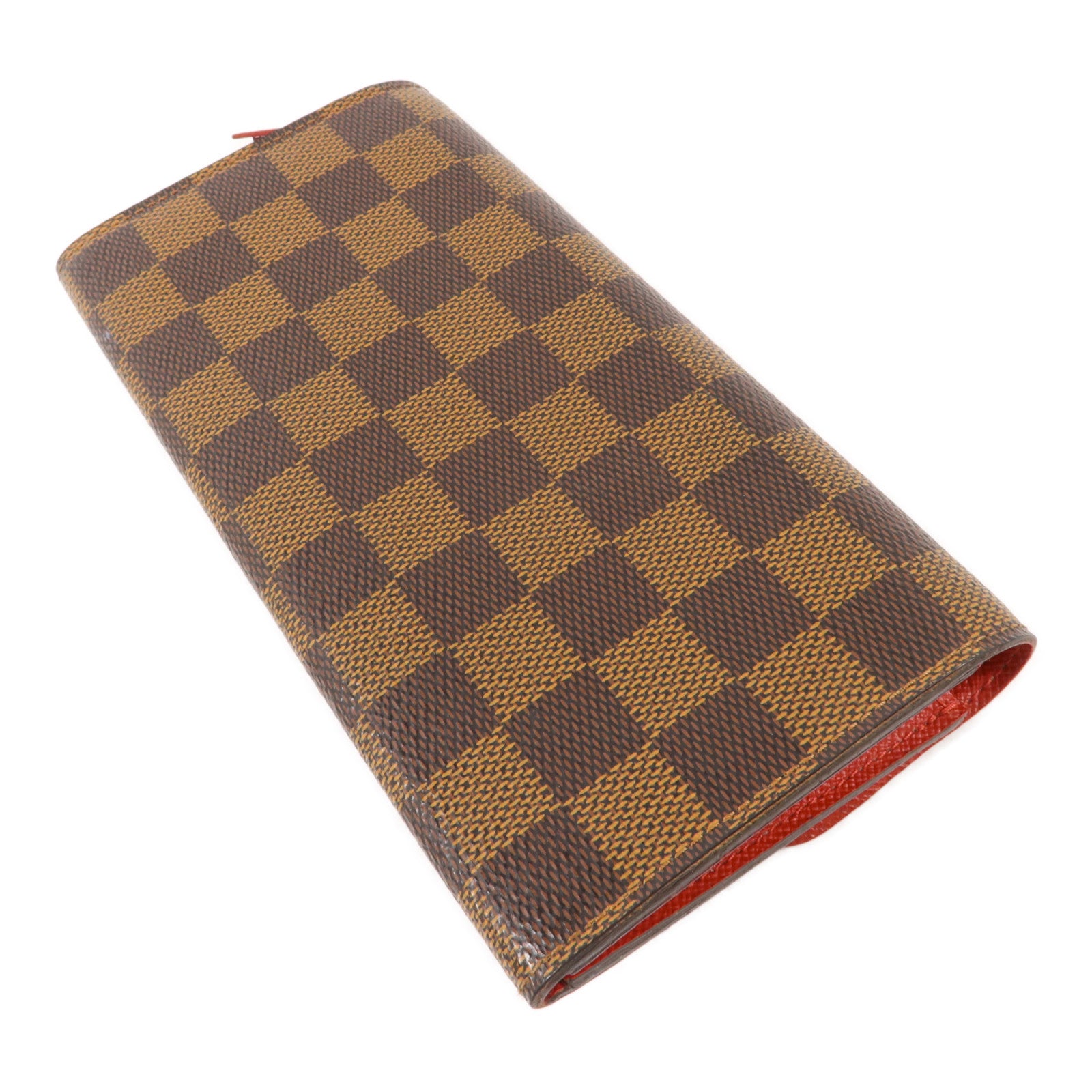 LOUIS VUITTON Damier Portefeuille Emilie Long Wallet金扣長錢包
