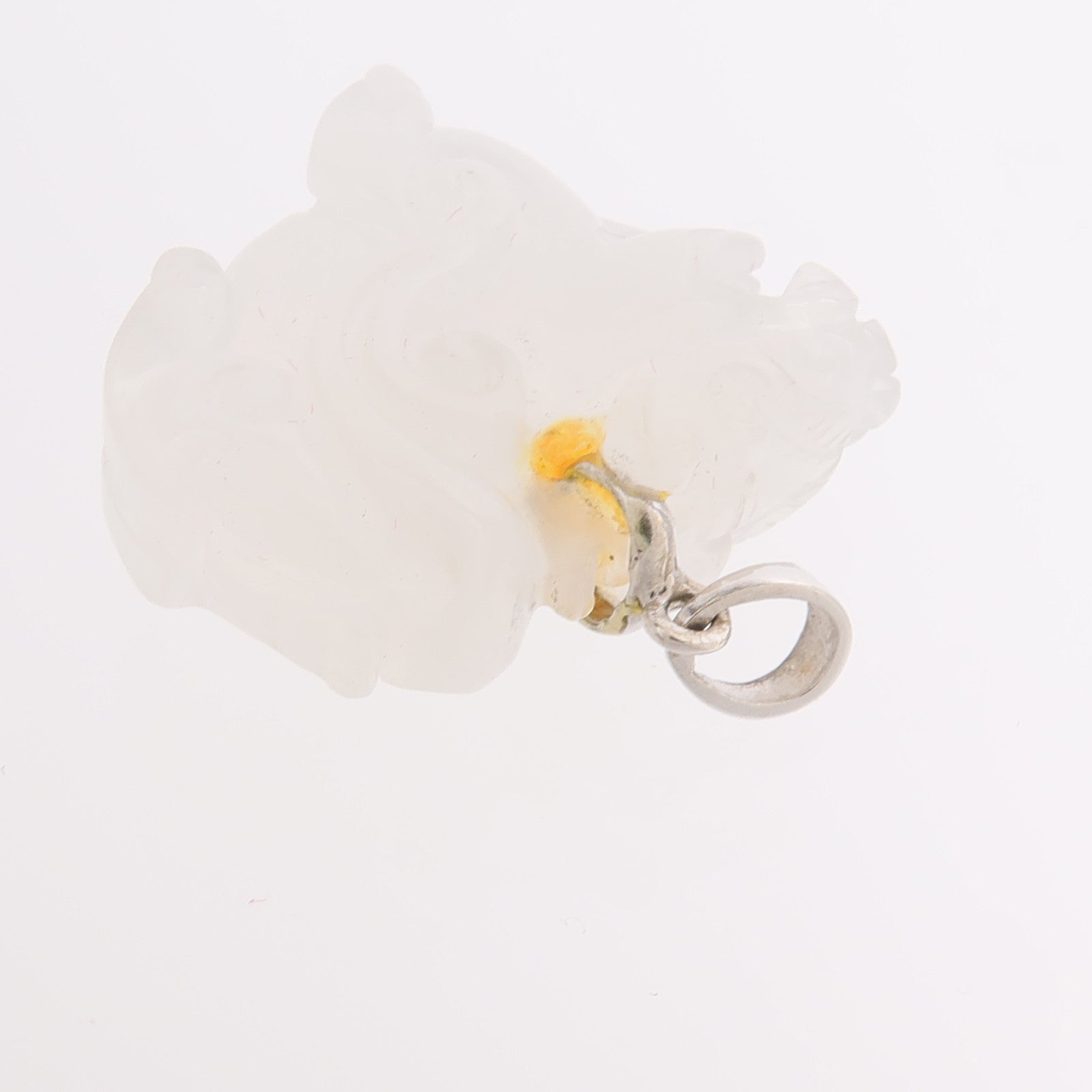 JEWELRY 18K白金Nephrite Pendant Top軟玉吊墜