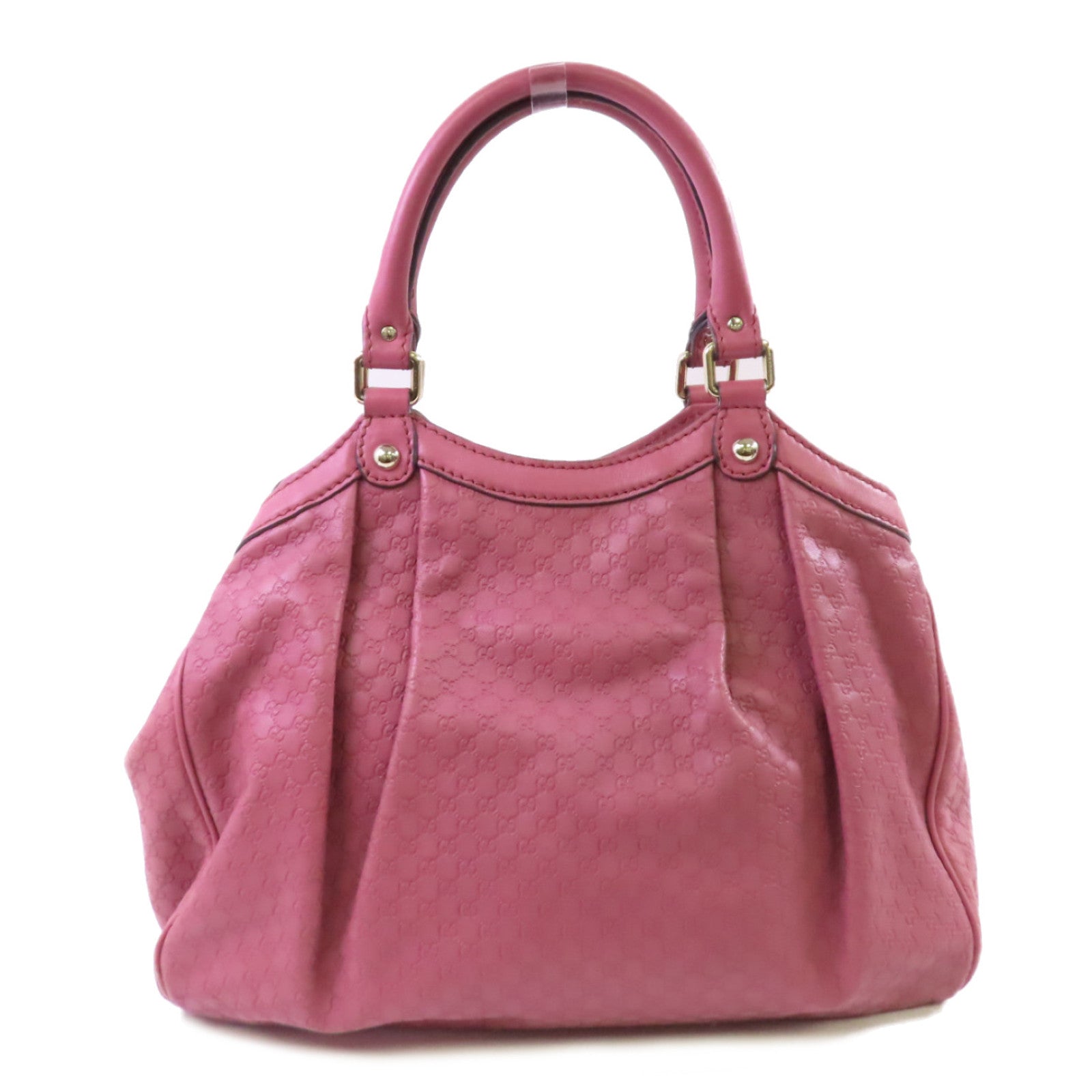 GUCCI 牛皮皮革Sukey Tote Bag金扣肩背袋深粉紅色