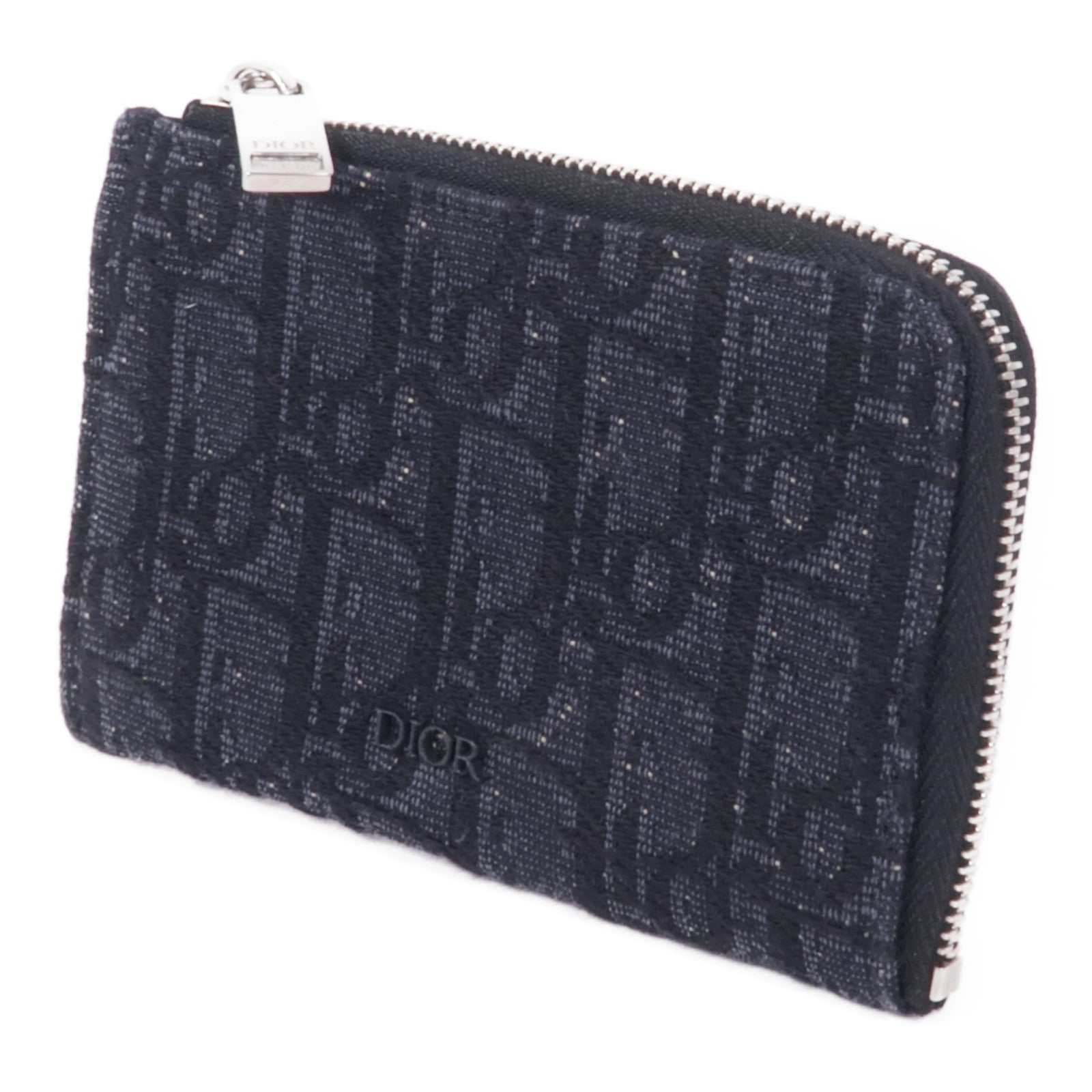 Dior 帆布Oblique銀扣卡片套