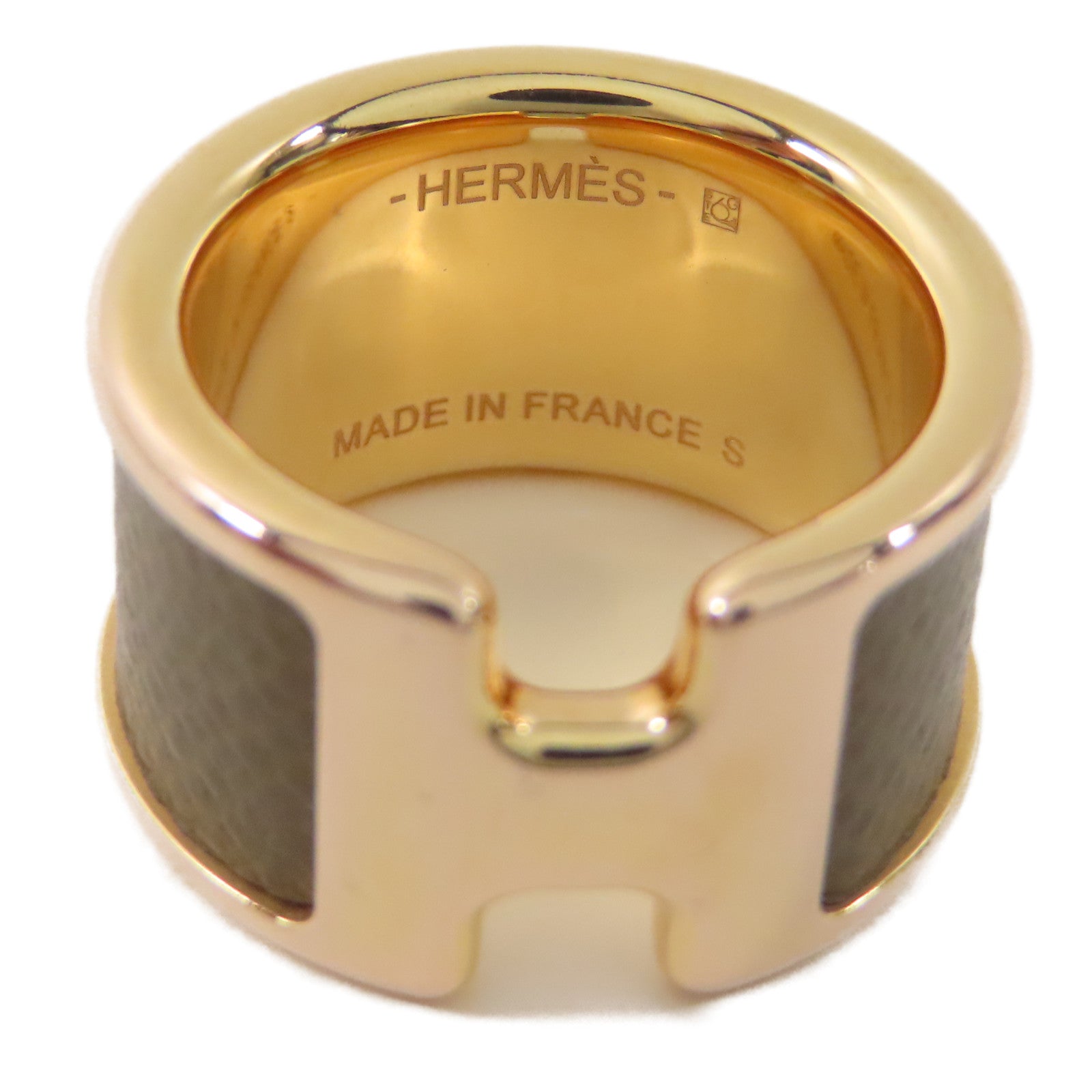 HERMES 金屬/Epsom皮革Olympe Ring戒指