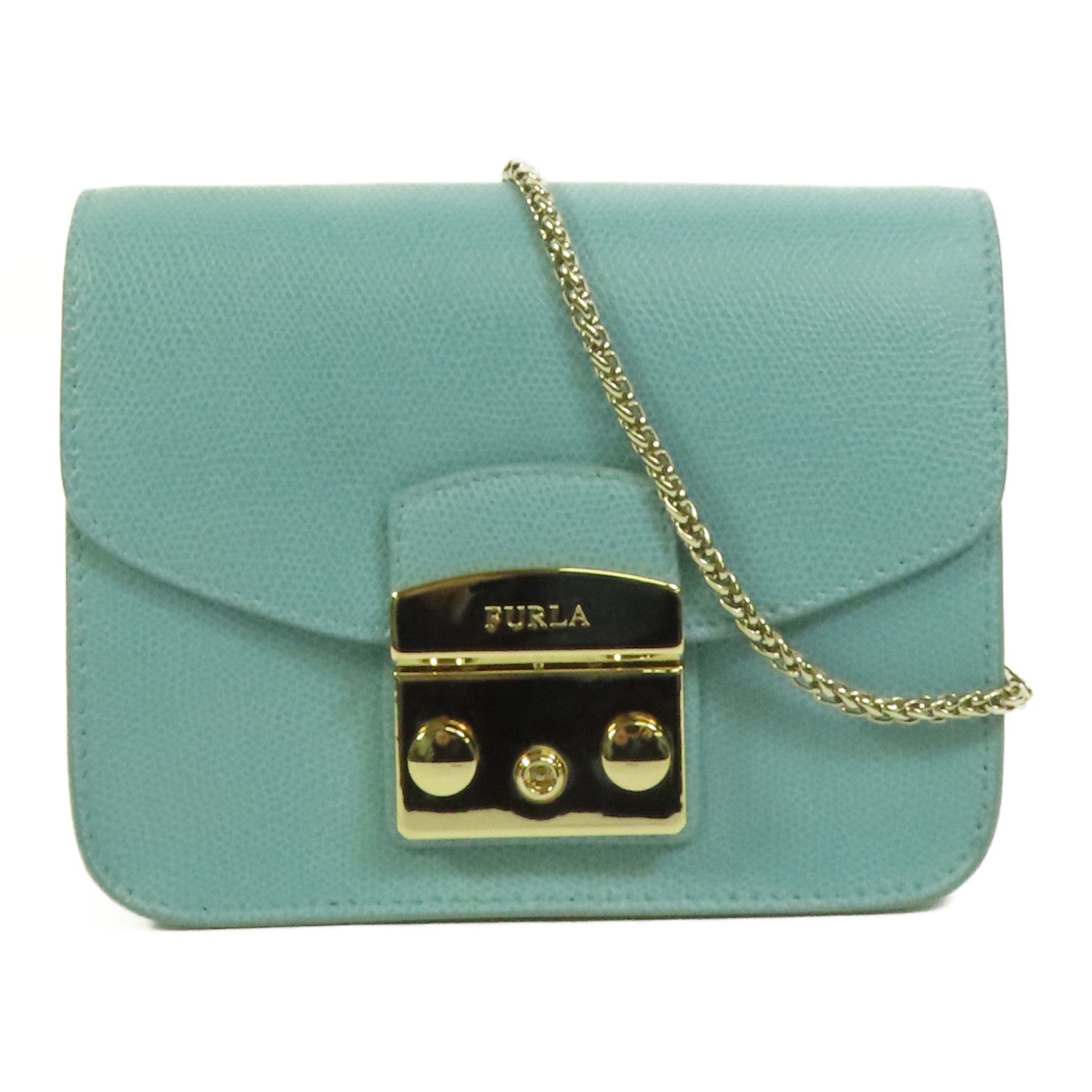 SELECTION 牛皮皮革Chain Shoulder Bag金扣鏈帶肩背袋