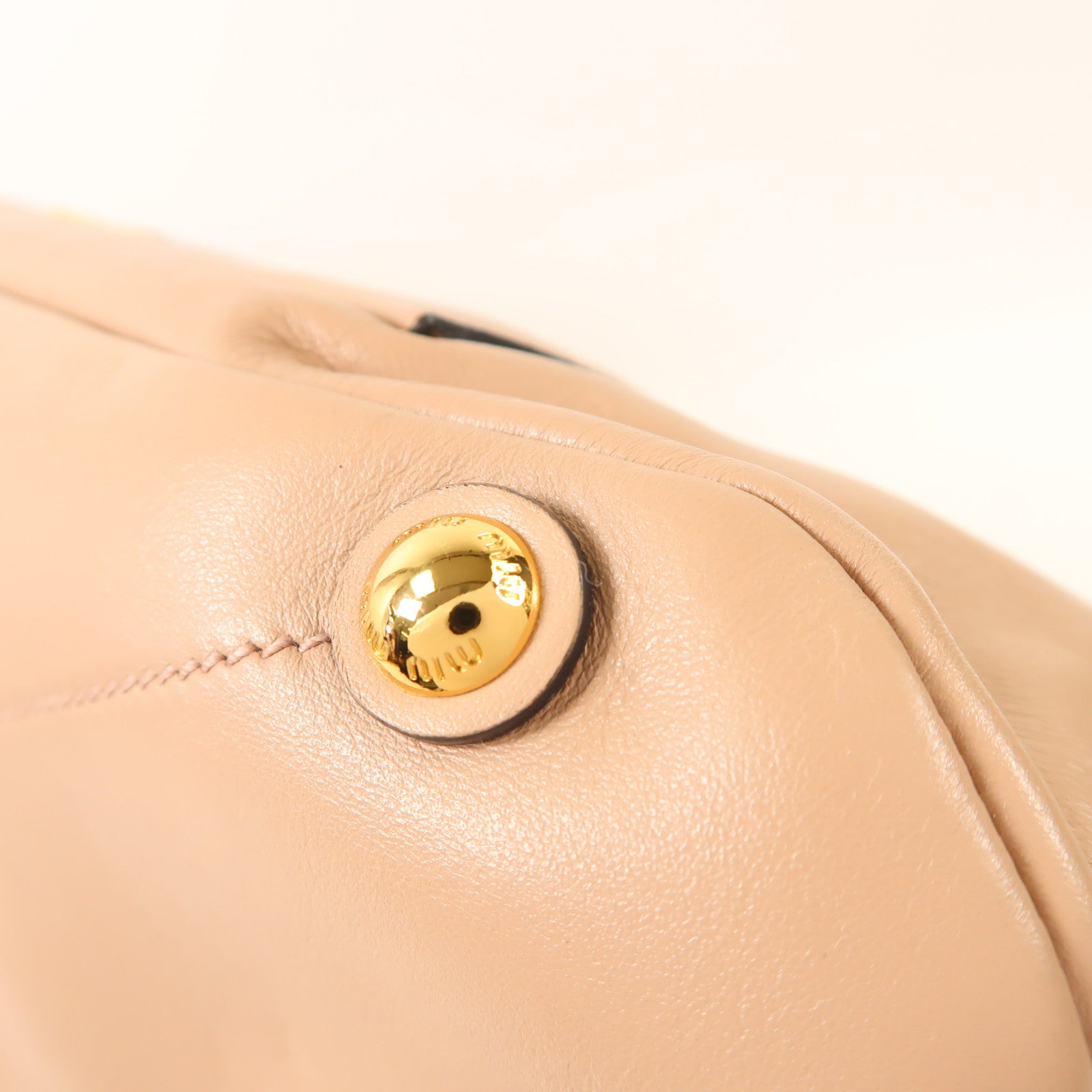 Miu Miu 【激減優惠】牛皮皮革2 Way Shoulder金扣手挽肩背兩用袋