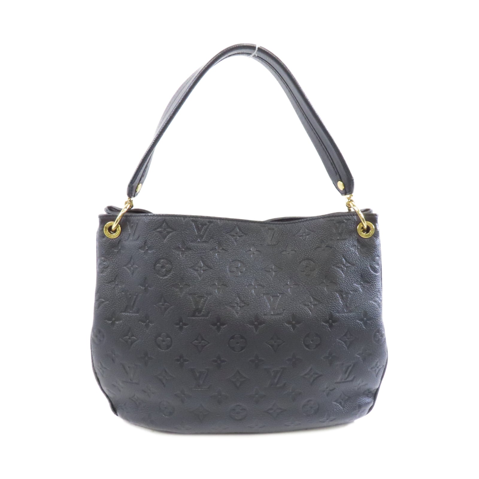 LOUIS VUITTON Monogram Empreinte Spontini金扣手挽肩背兩用袋黑色