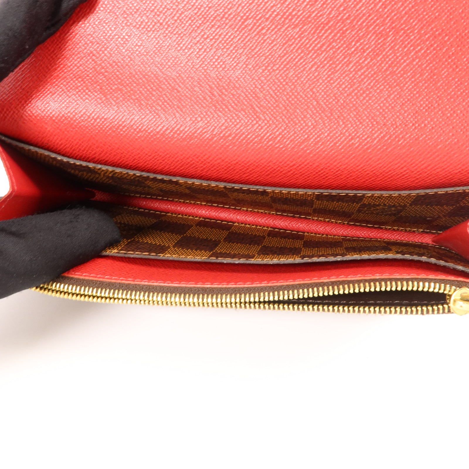 LOUIS VUITTON Damier Portefeuille Emilie Long Wallet金扣長錢包