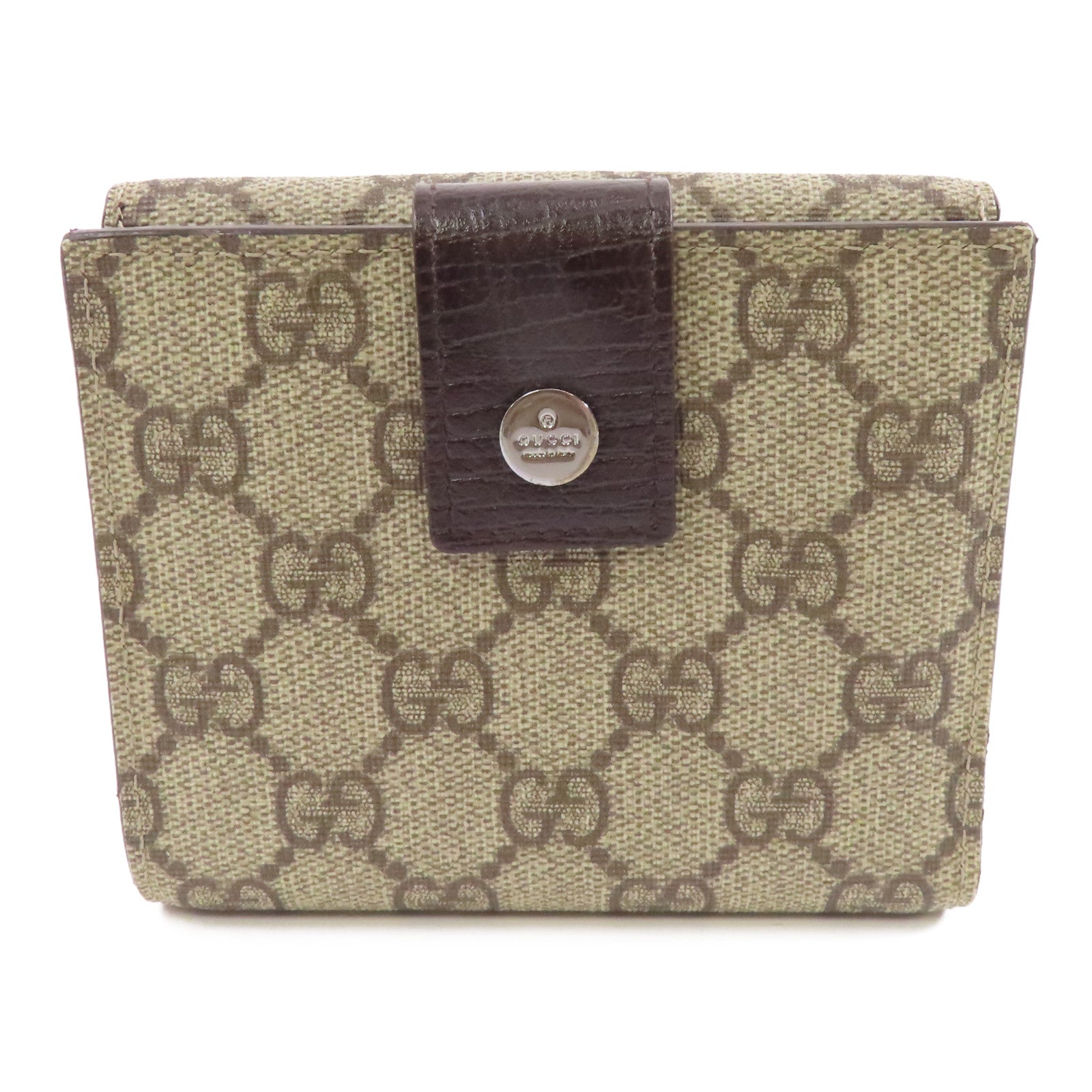GUCCI 塗層帆布GG Plus Wallet錢包啡色