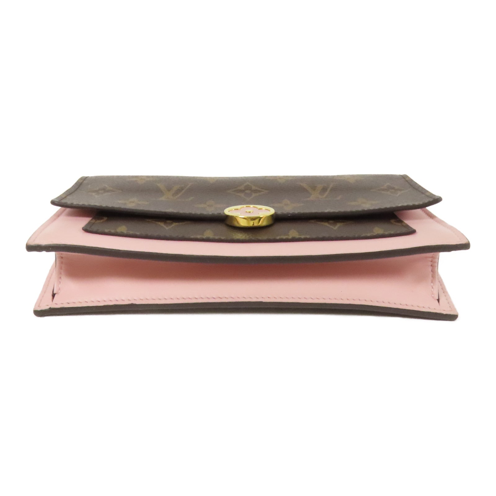 LOUIS VUITTON Monogram Flore Chain Wallet金扣鏈帶肩背袋