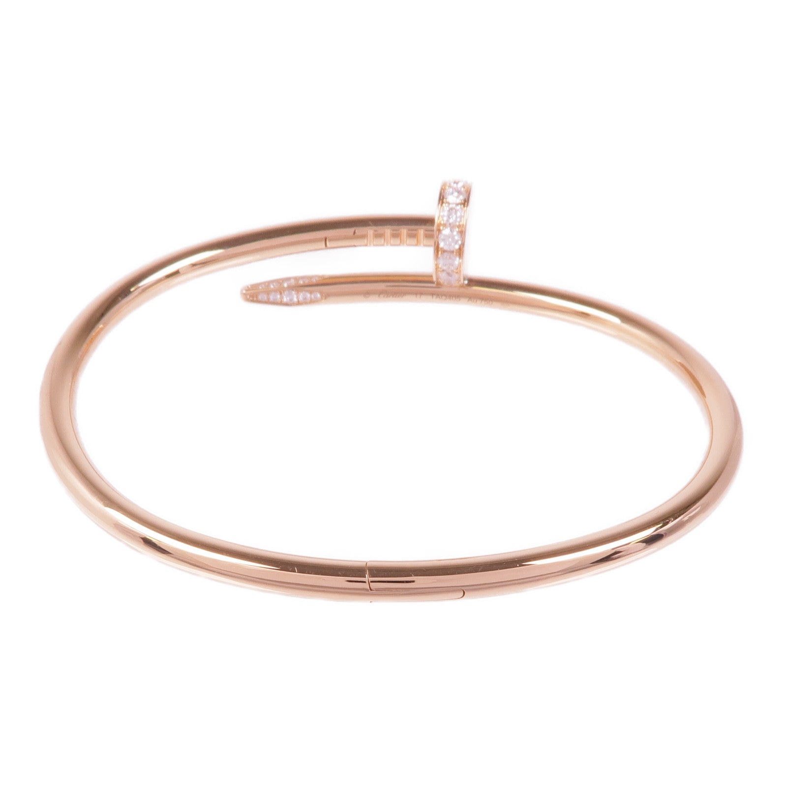 CARTIER 18K玫瑰金Juste Un Clou Bracelet鑽石手鐲Cartier#17