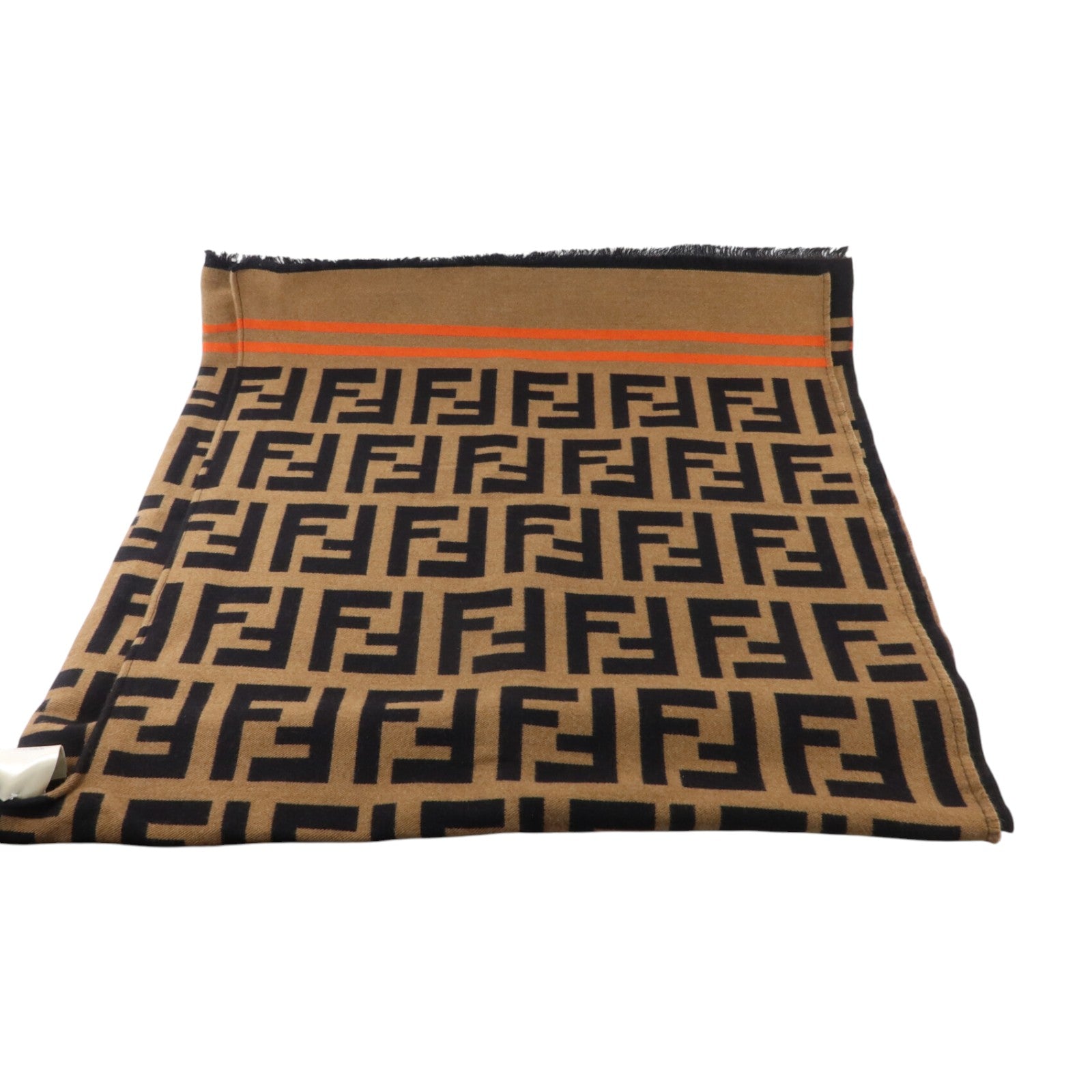 FENDI 羊毛/絲質FF Logo Poncho披肩