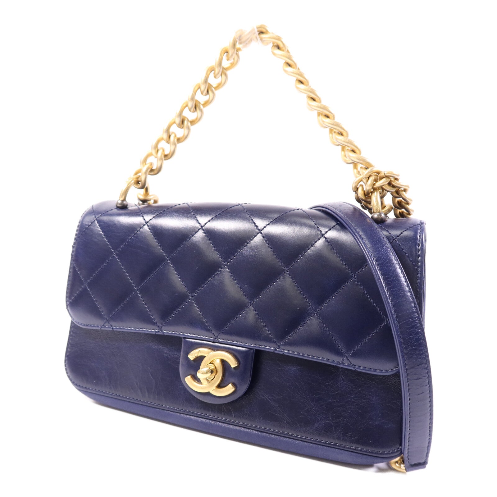 CHANEL 【激減優惠】牛皮皮革Chain Shoulder Bag金扣鏈帶肩背袋