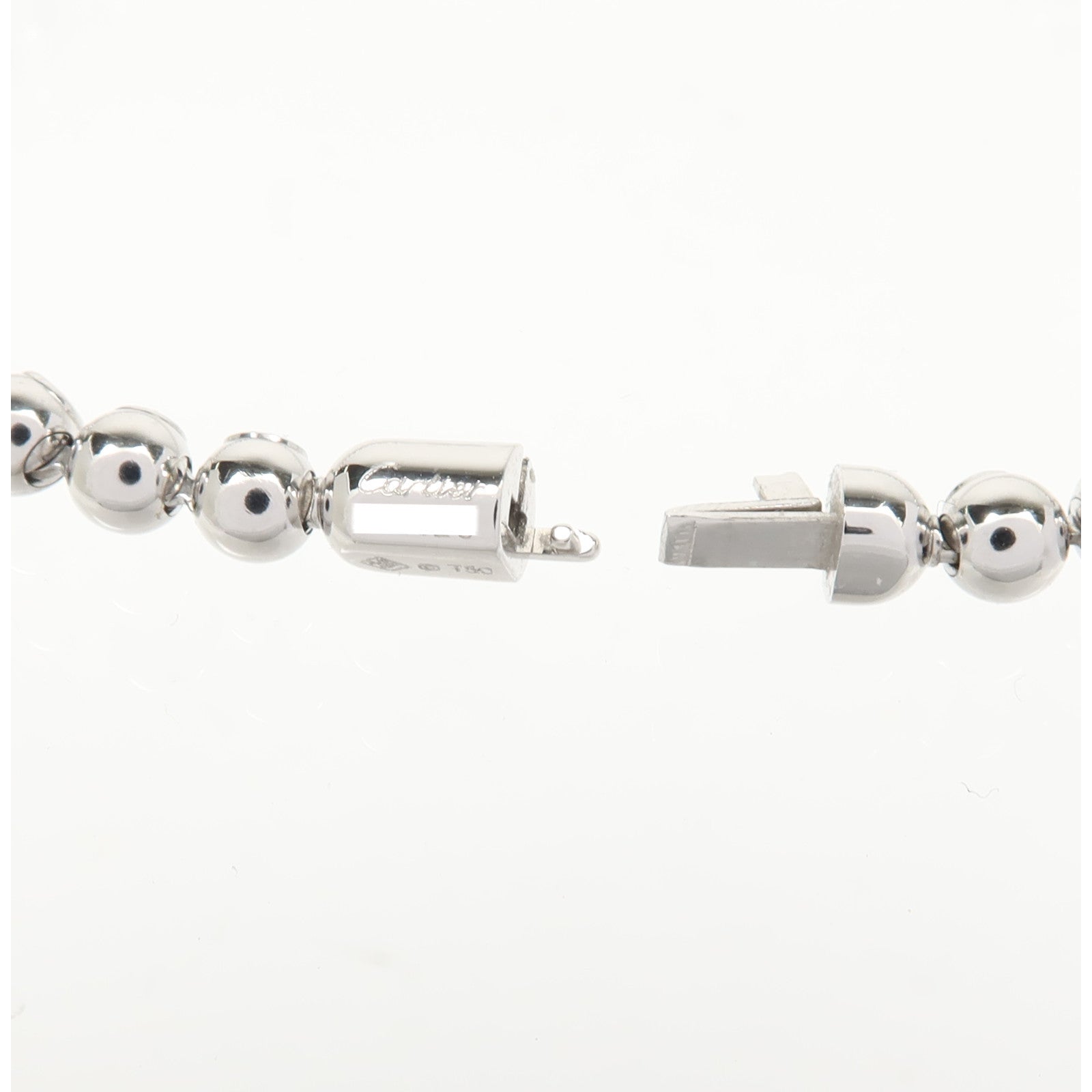 CARTIER 18K白金Perles De Diamants鑽石手鏈