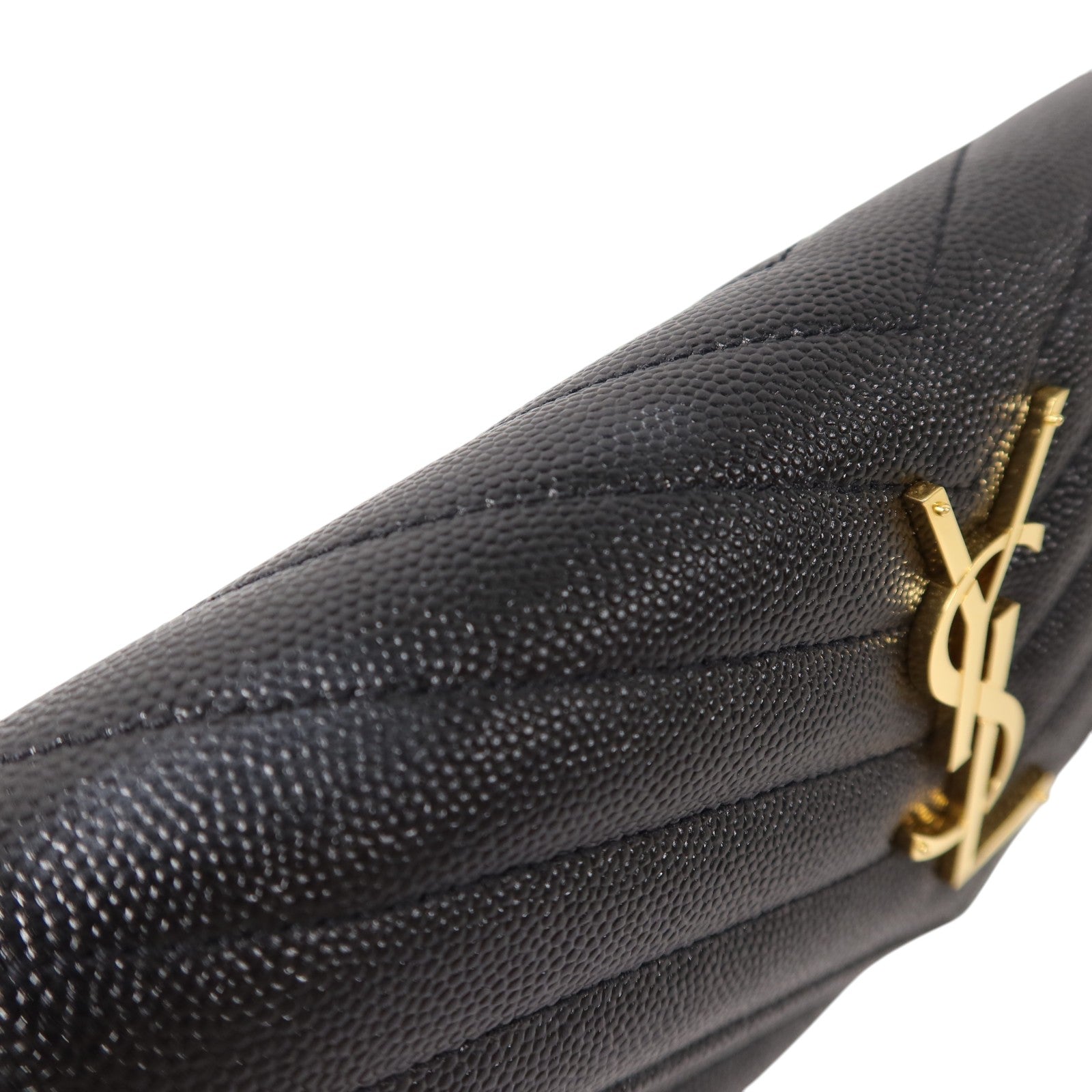 SAINT LAURENT 牛皮皮革Cassandre Matelasse Large Flap Wallet金扣長錢包