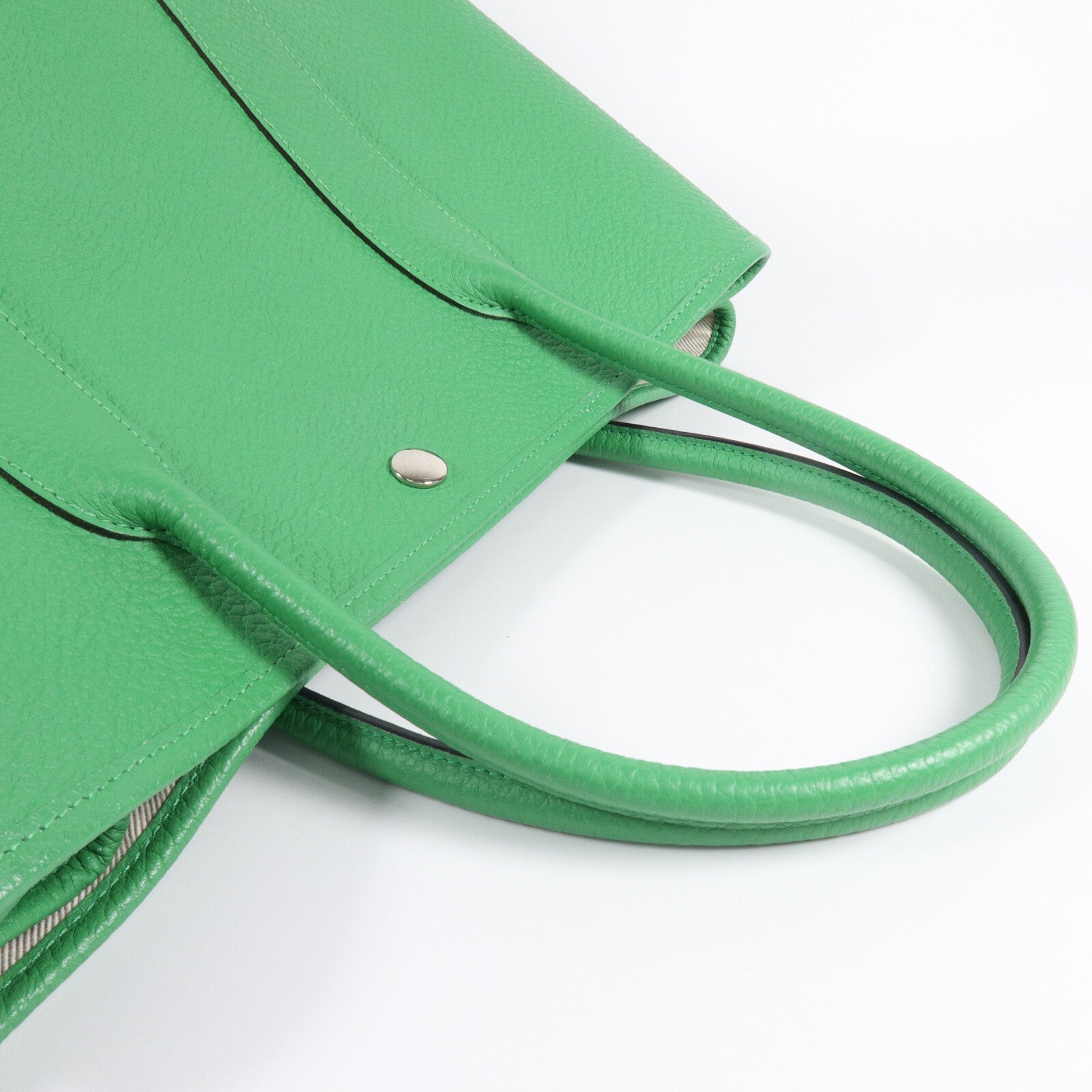 HERMES Country皮革Garden Party PM手挽袋Bamboo