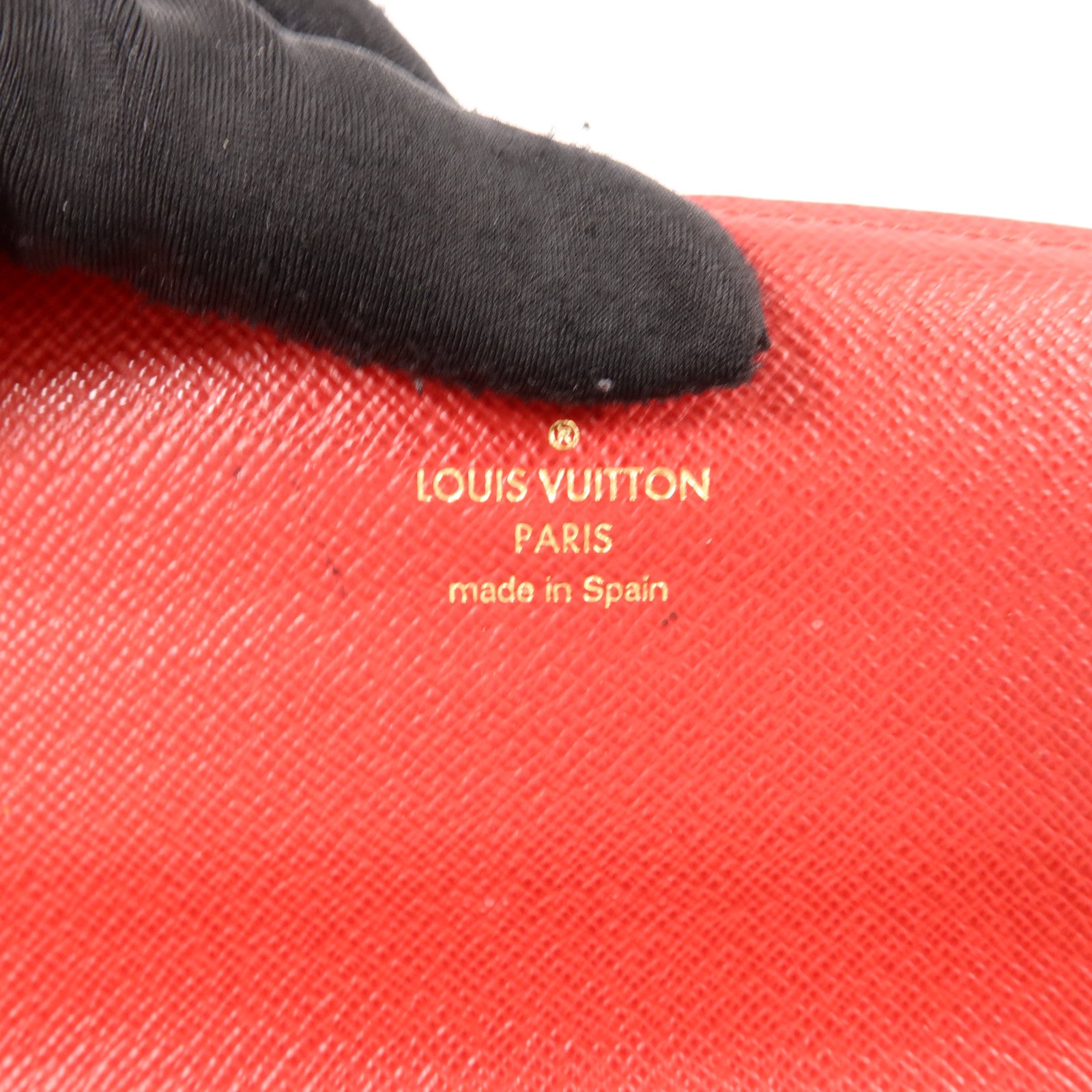 LOUIS VUITTON Damier Portefeuille Emilie Long Wallet金扣長錢包