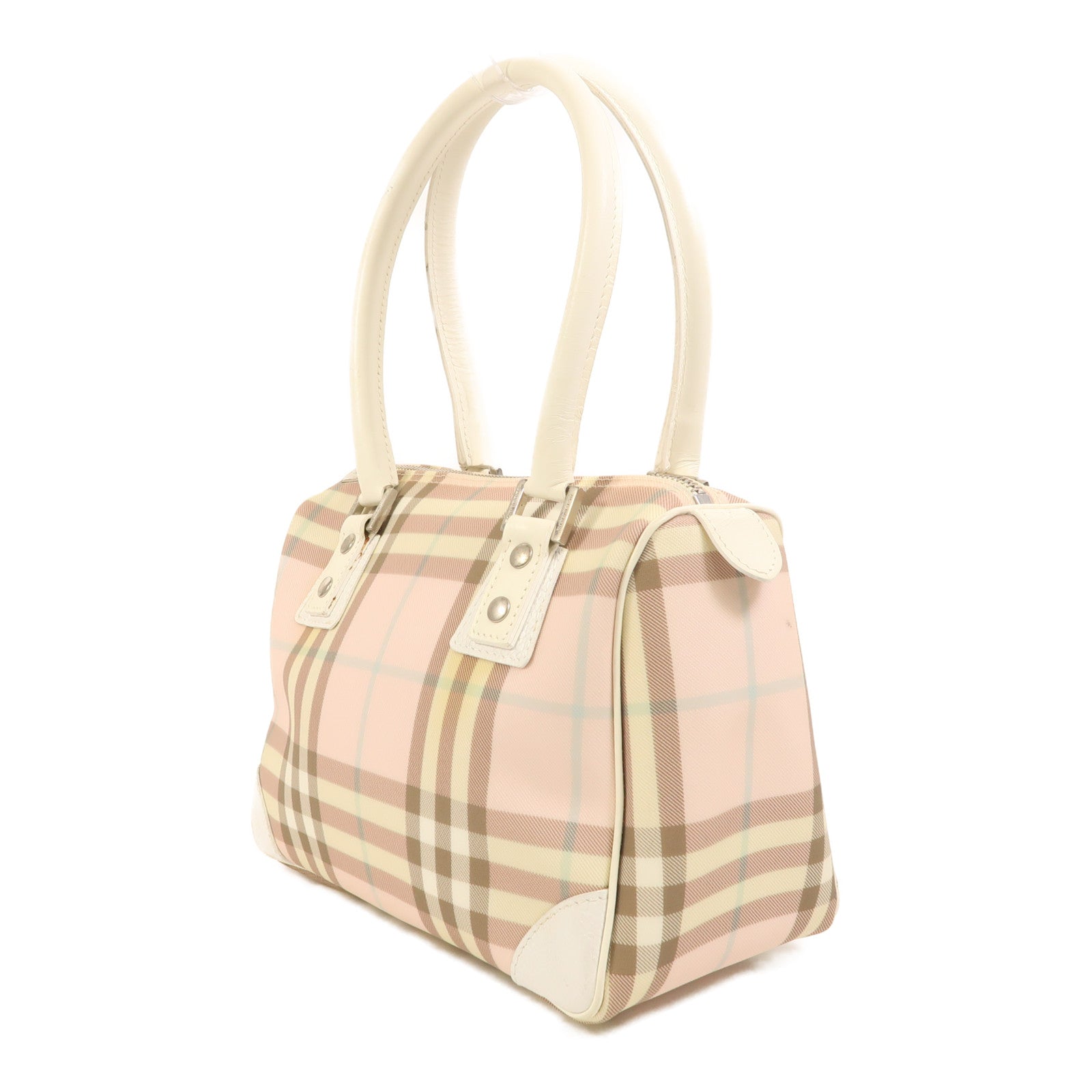 BURBERRY 塗層帆布Hand Bag銀扣手挽袋