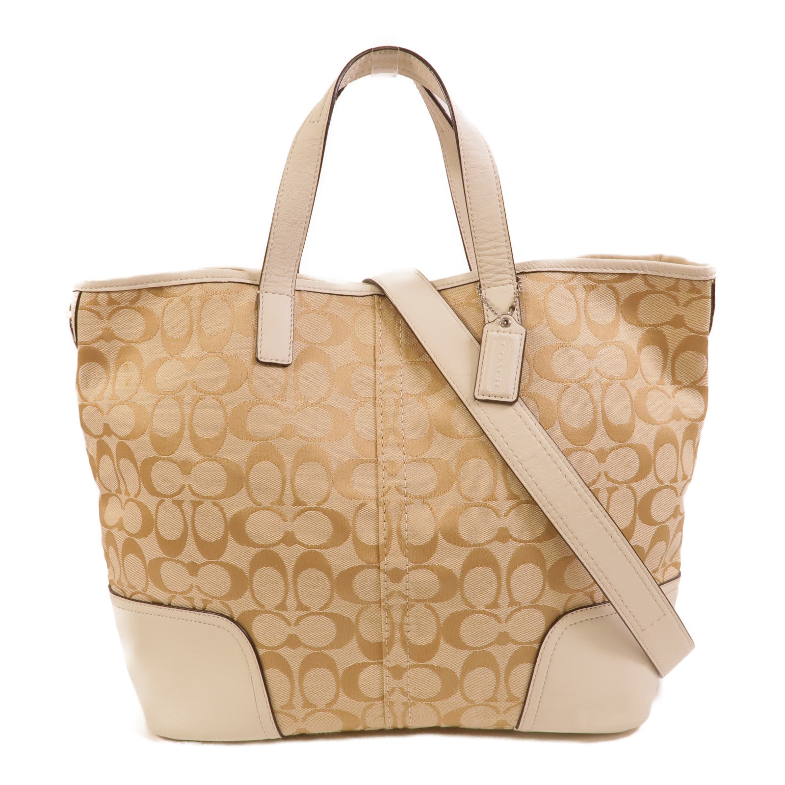 COACH 帆布Tote Bag手挽肩背兩用袋