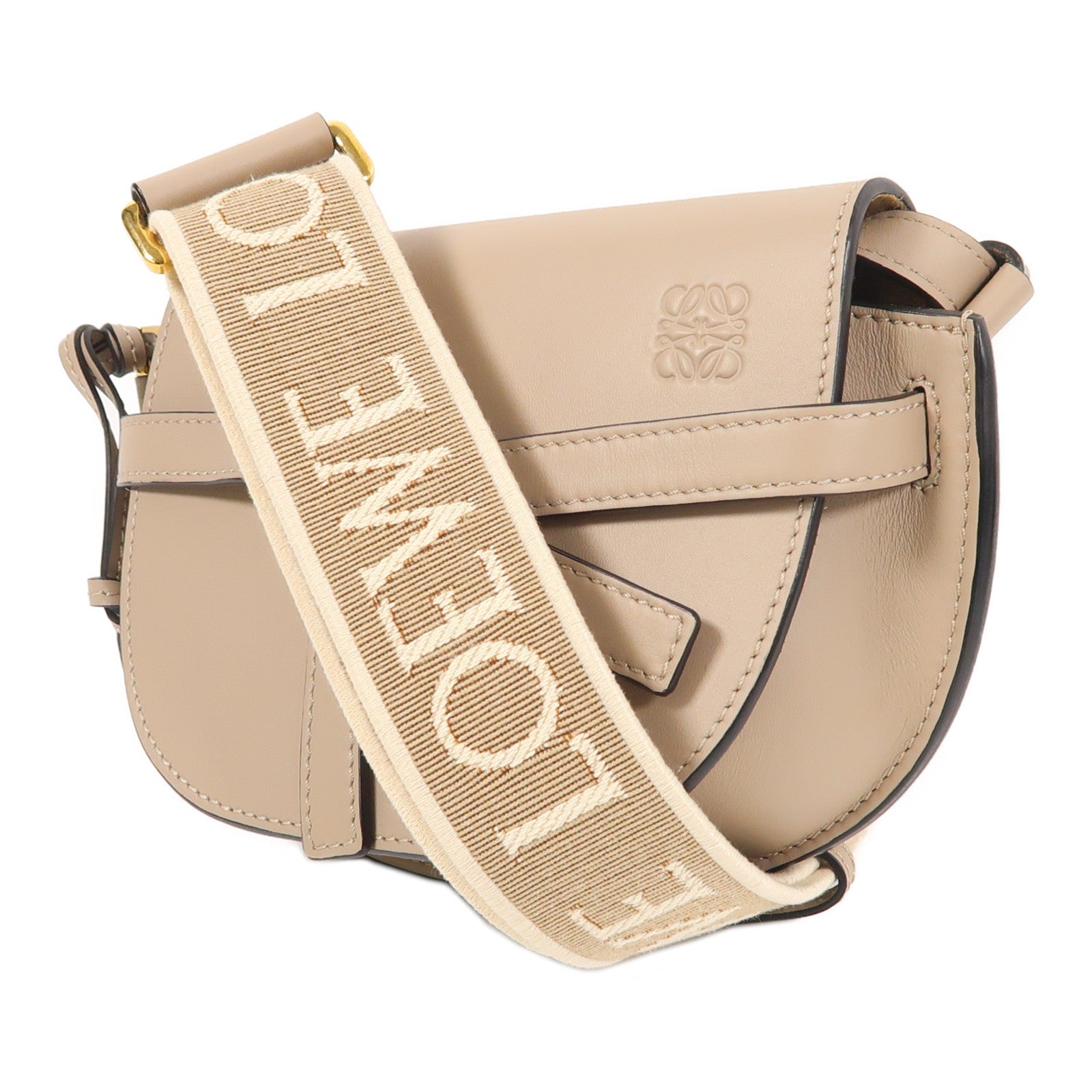 LOEWE 牛皮皮革Mini Gate金扣肩背袋