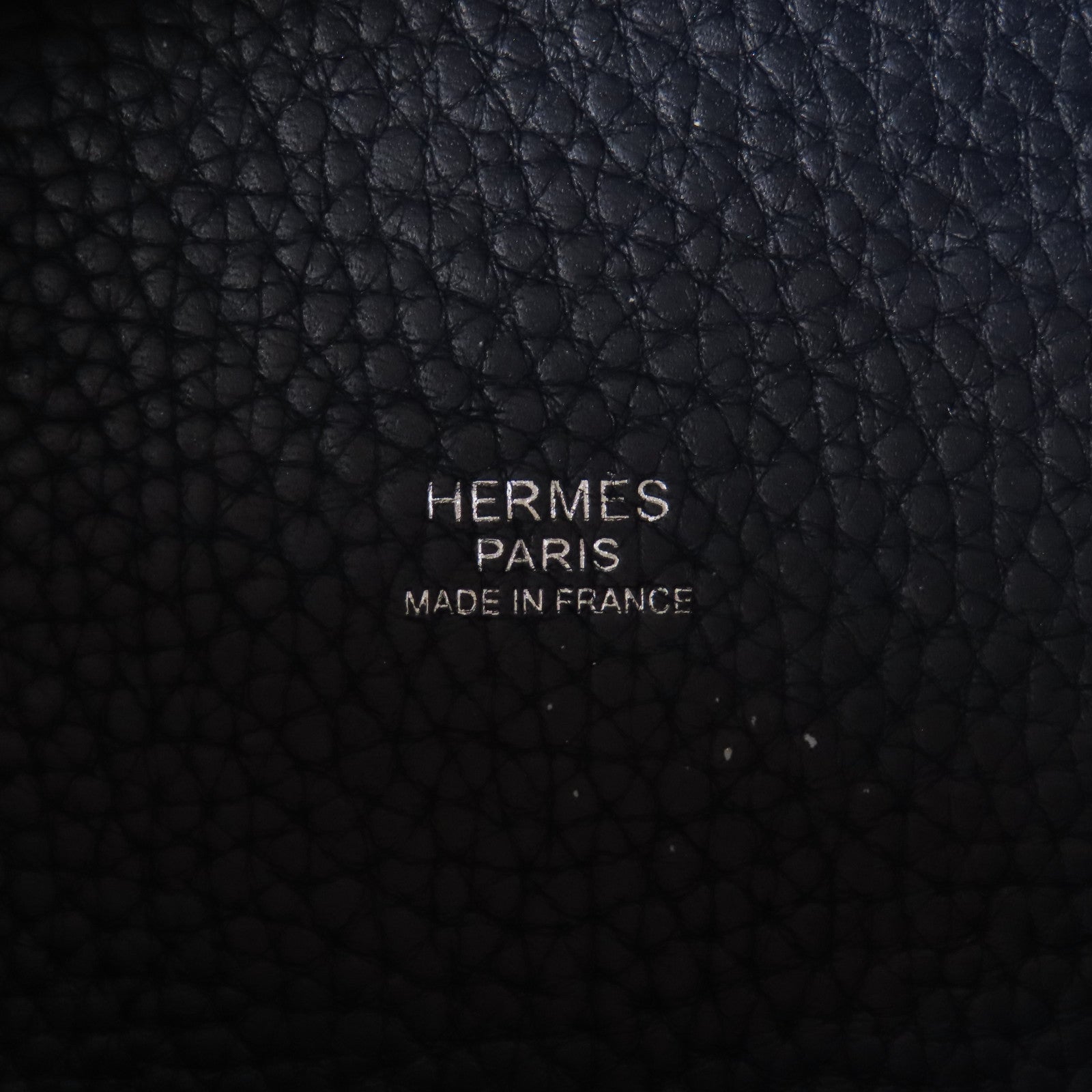 HERMES Clemence皮革Picotin MM銀扣肩背袋Blue Nuit
