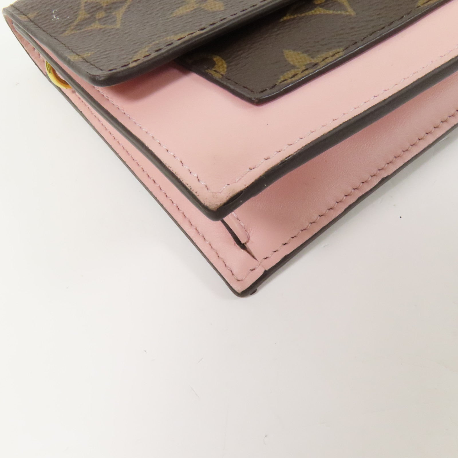LOUIS VUITTON Monogram Flore Chain Wallet金扣鏈帶肩背袋