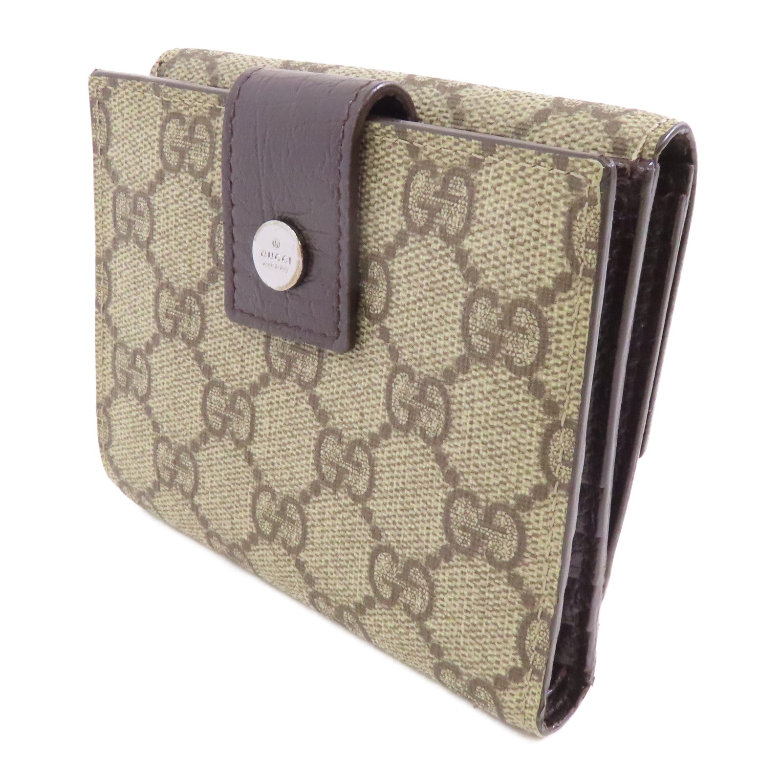 GUCCI 塗層帆布GG Plus Wallet錢包啡色