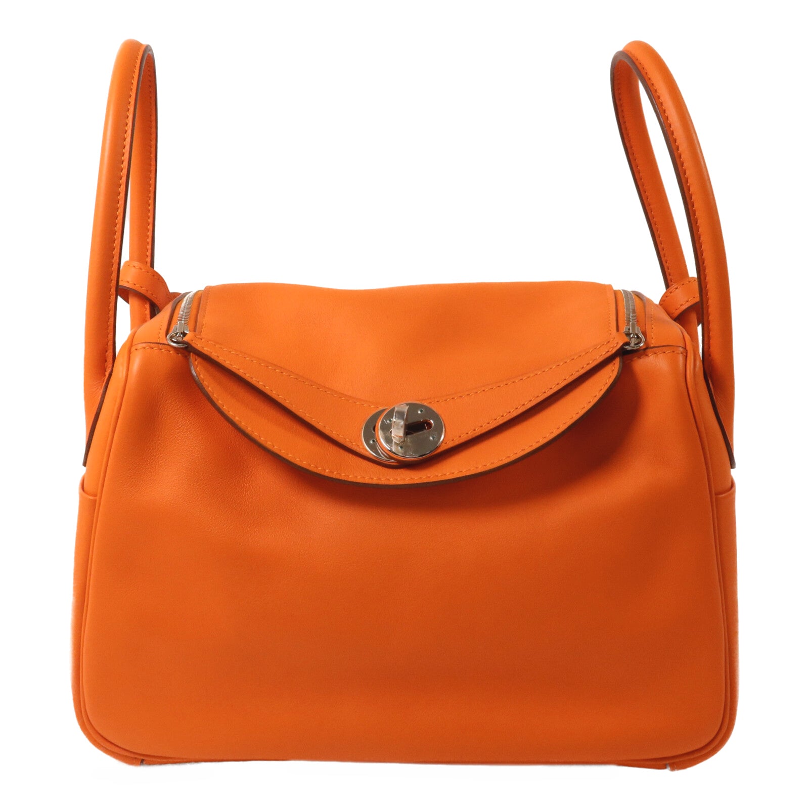 HERMES Swift皮革Lindy 26手挽肩背兩用袋Feu