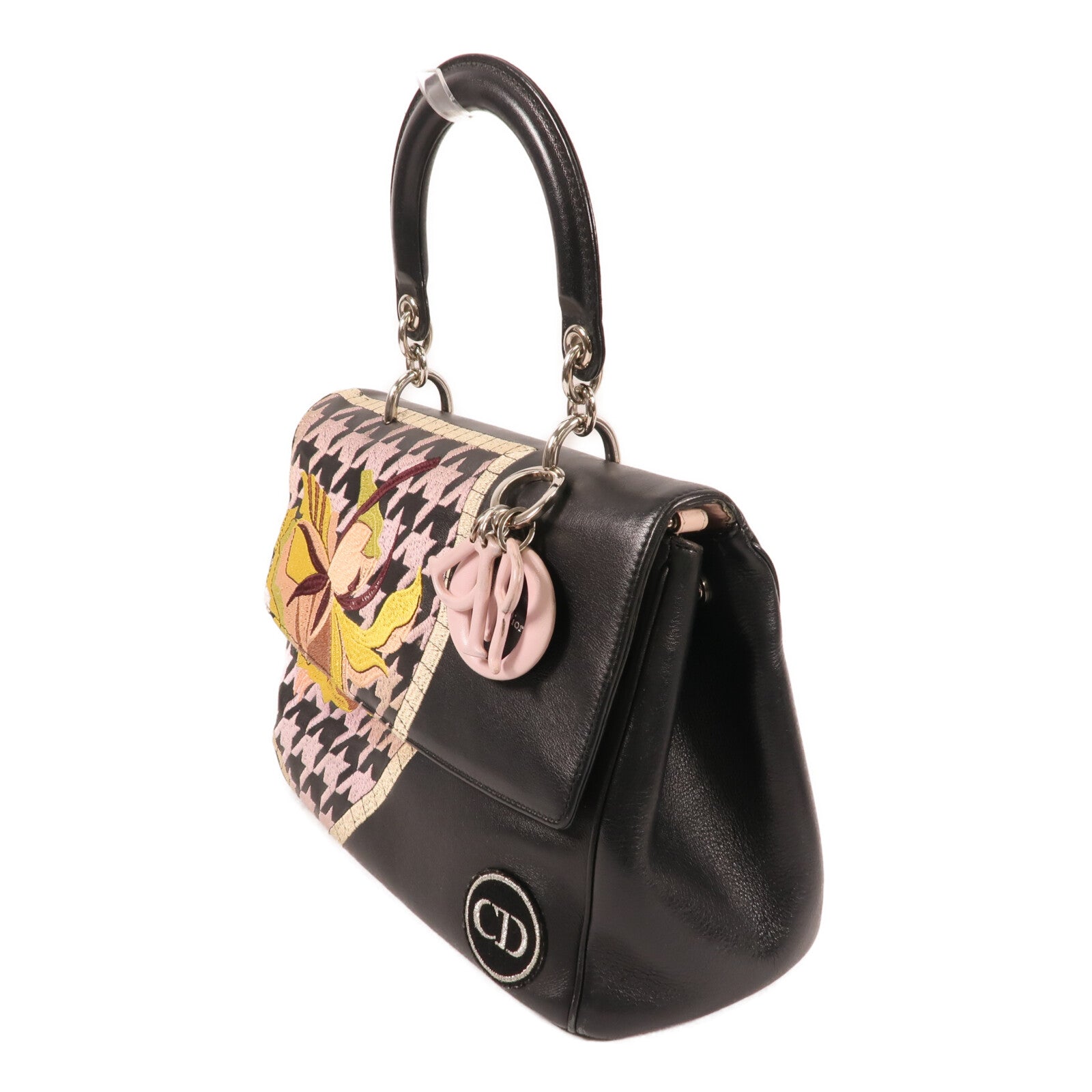 Dior 牛皮皮革Hand Bag銀扣手挽肩背兩用袋