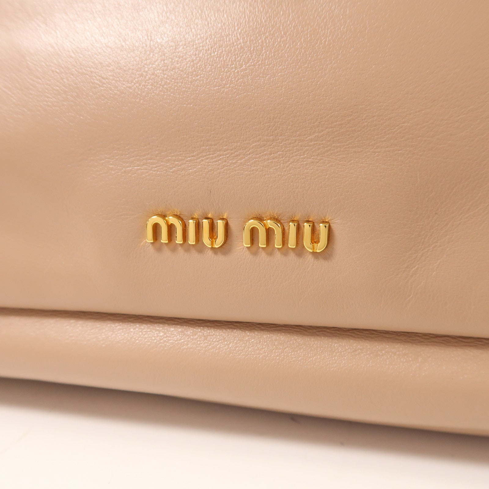 Miu Miu 【激減優惠】牛皮皮革2 Way Shoulder金扣手挽肩背兩用袋