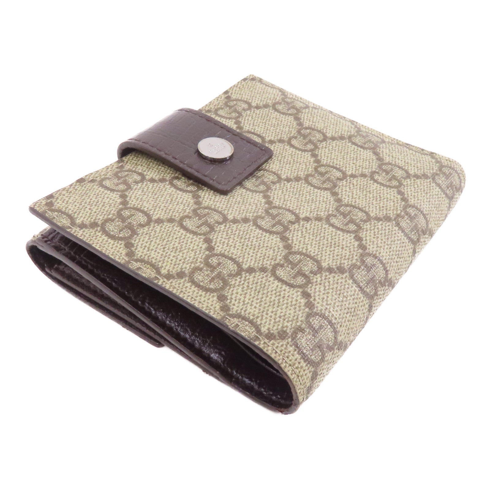 GUCCI 塗層帆布GG Plus Wallet錢包啡色