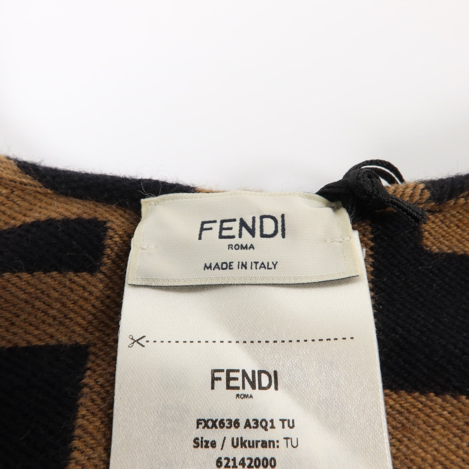 FENDI 羊毛/絲質FF Logo Poncho披肩