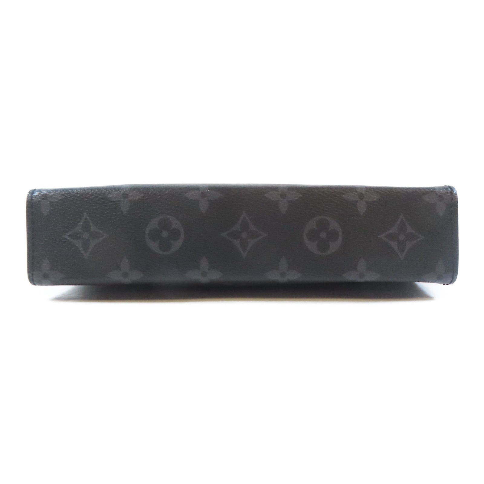 LOUIS VUITTON Monogram Eclipse Gaston銀扣肩背袋黑色