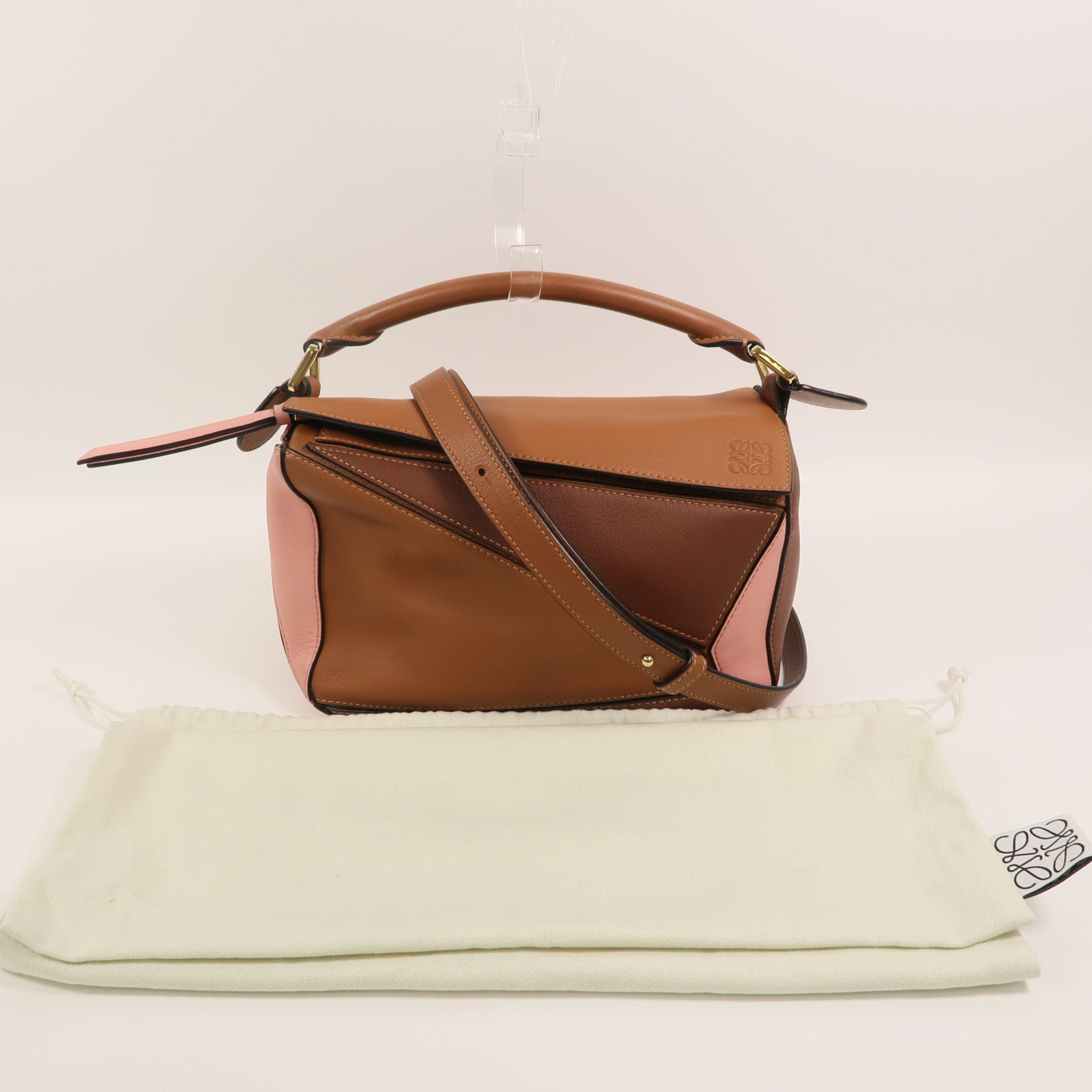LOEWE 牛皮皮革Puzzle Small手挽肩背兩用袋