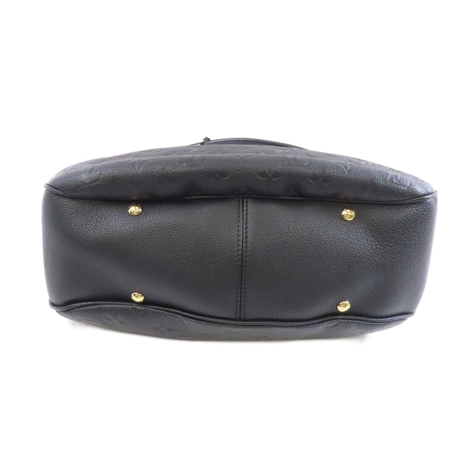 LOUIS VUITTON Monogram Empreinte Spontini金扣手挽肩背兩用袋黑色