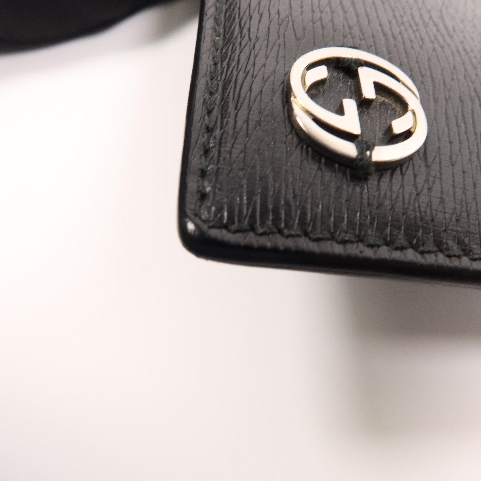 GUCCI 牛皮皮革Card Case銀扣卡片套