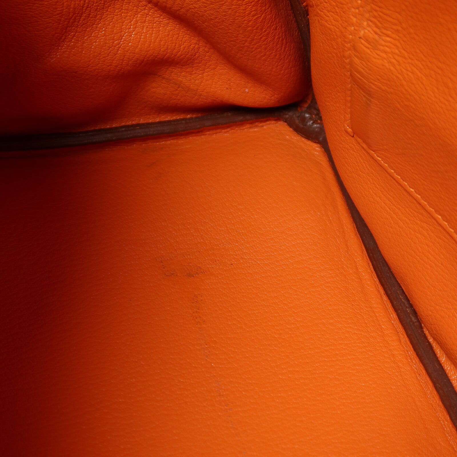 HERMES Togo皮革Birkin 35銀扣手挽袋Orange
