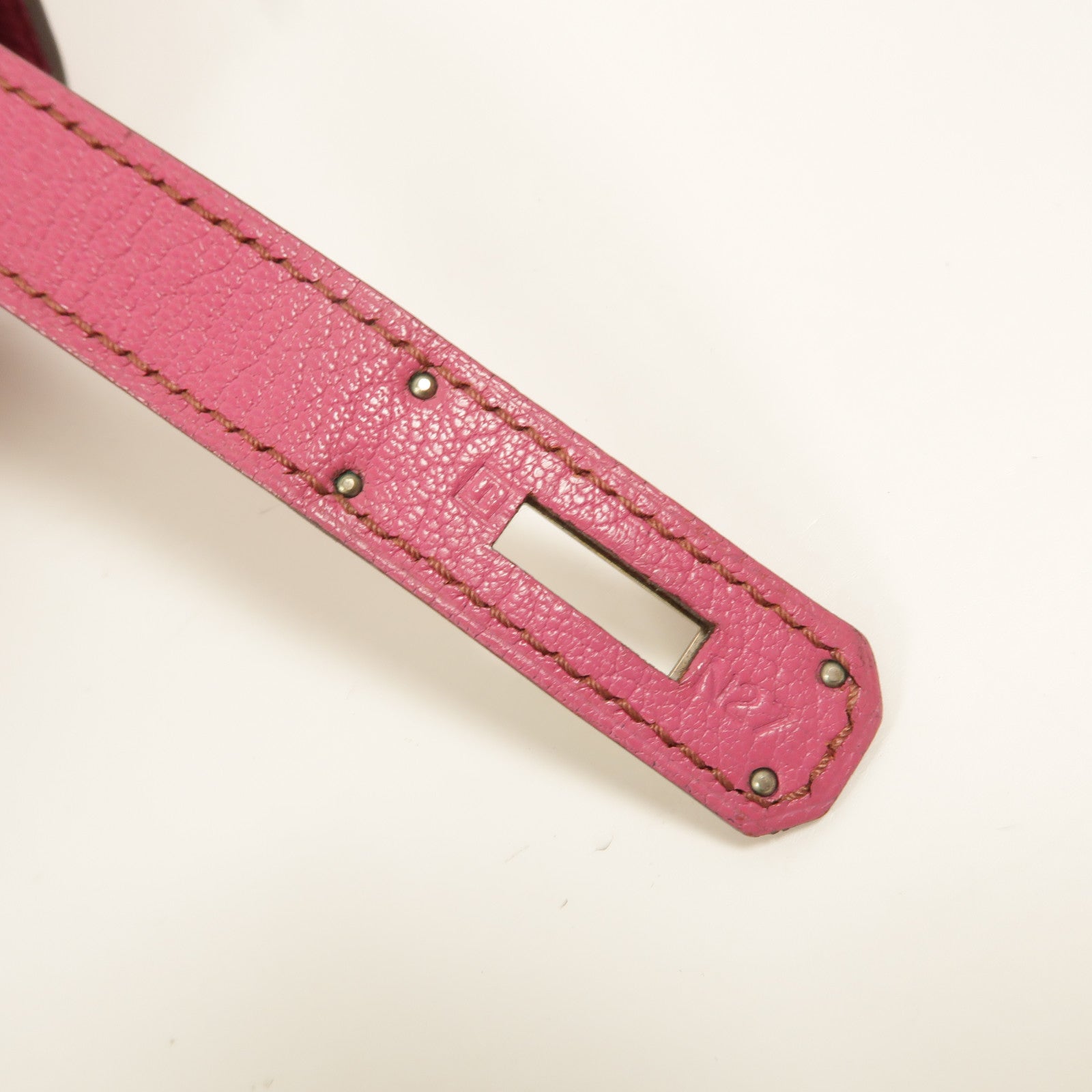 HERMES Chevre皮革Kelly 32手挽肩背兩用袋Fuchsia