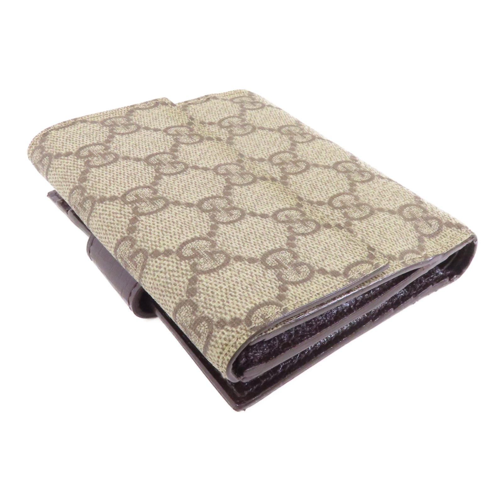 GUCCI 塗層帆布GG Plus Wallet錢包啡色