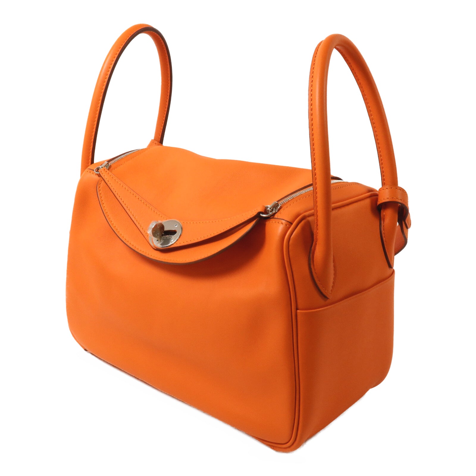 HERMES Swift皮革Lindy 26手挽肩背兩用袋Feu