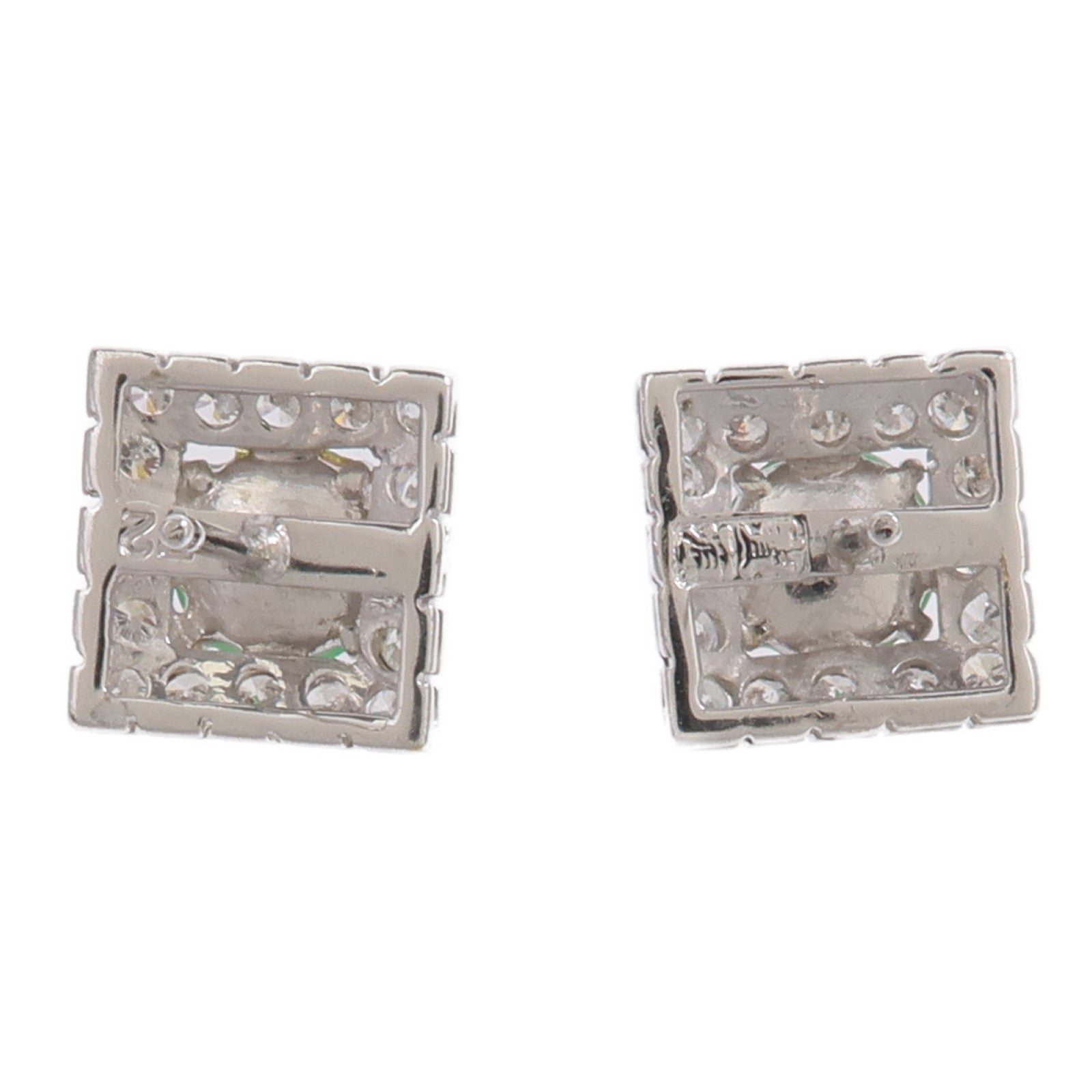 JEWELRY 18K白金Jade Diamond Earrings翡翠/鑽石耳環