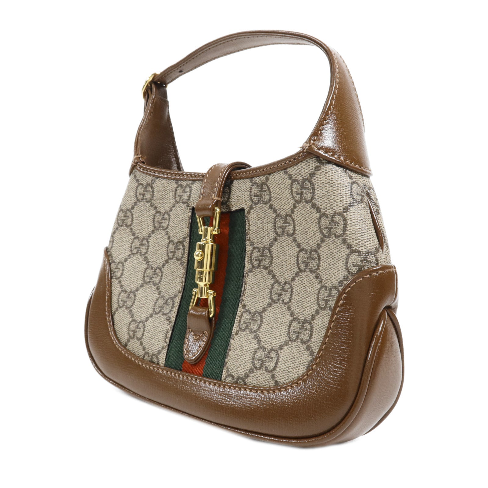 GUCCI 塗層帆布Jackie 1961 Mini Bag金扣手挽肩背兩用袋