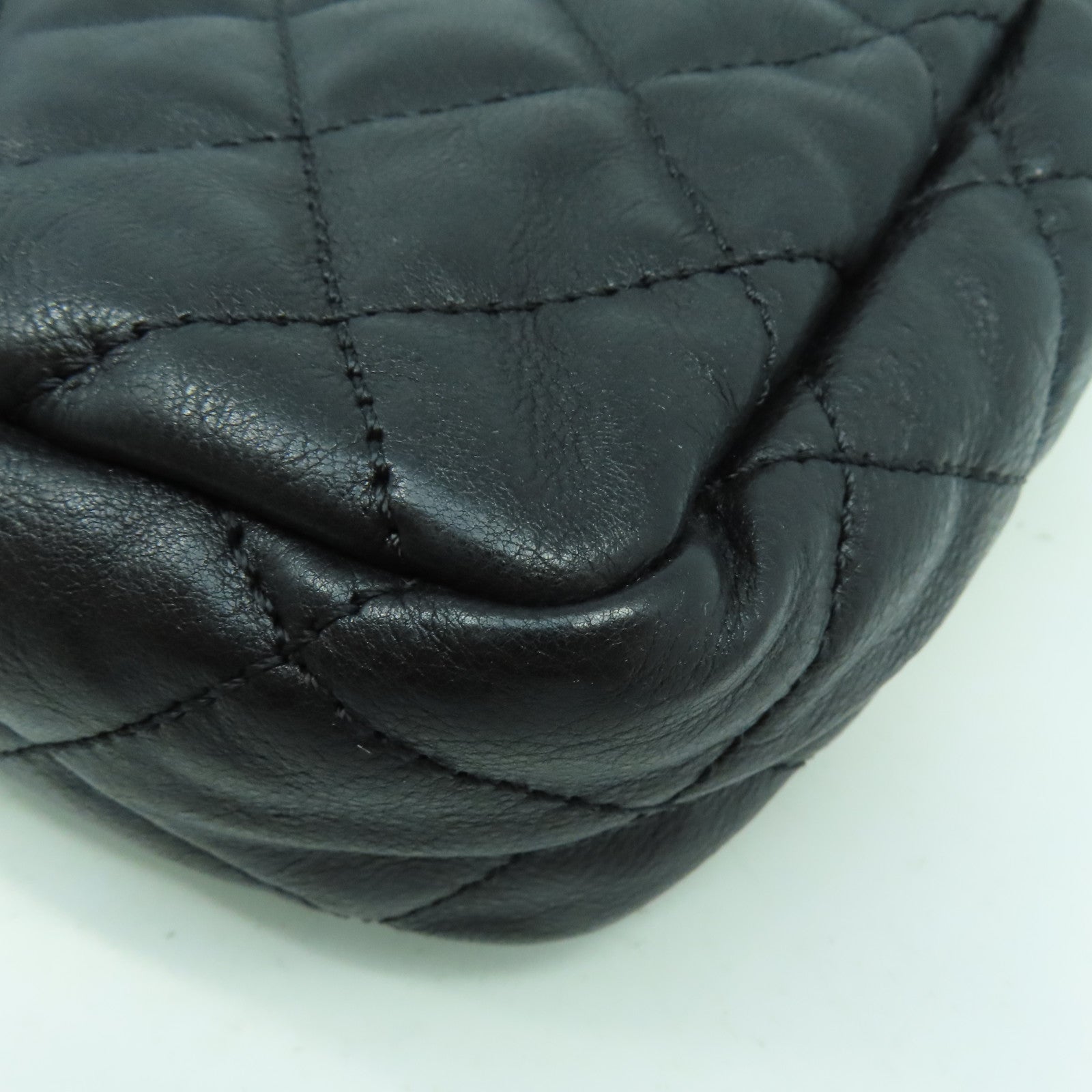CHANEL 【激減優惠】菱格牛皮皮革Chain Shoulder Bag金扣鏈帶肩背袋黑色