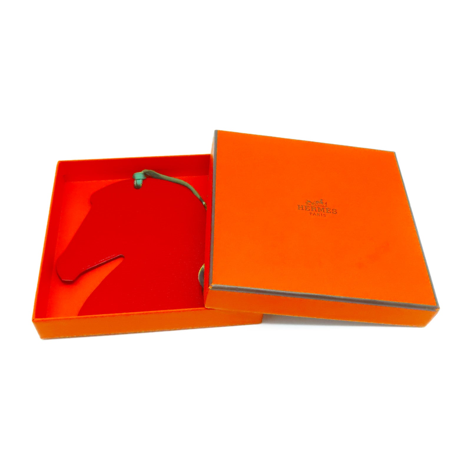 HERMES 【激減優惠】牛皮皮革Charm掛飾橙色/紅色
