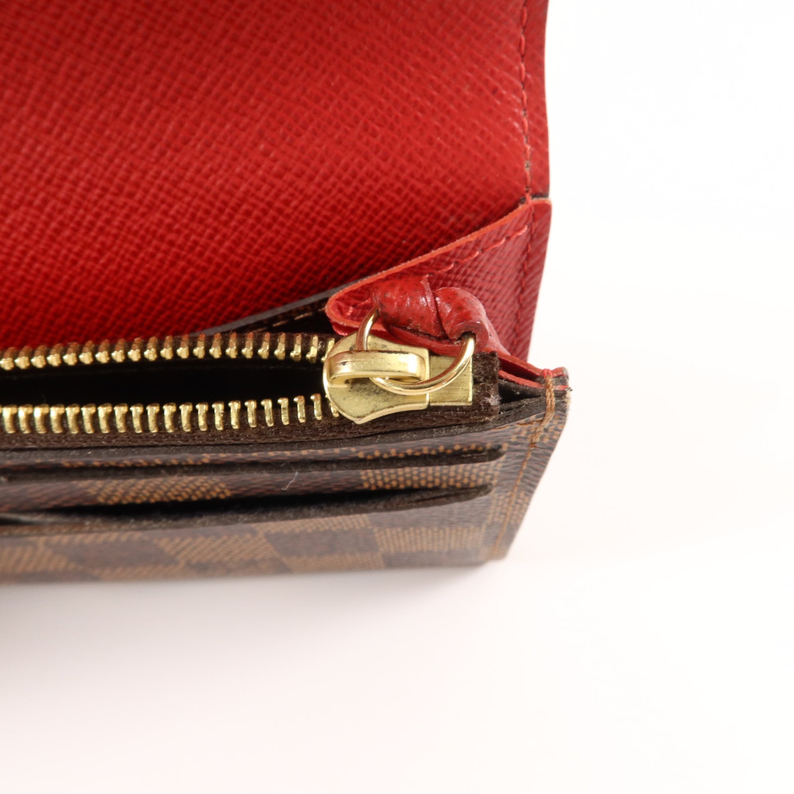 LOUIS VUITTON Damier Portefeuille Emilie Long Wallet金扣長錢包