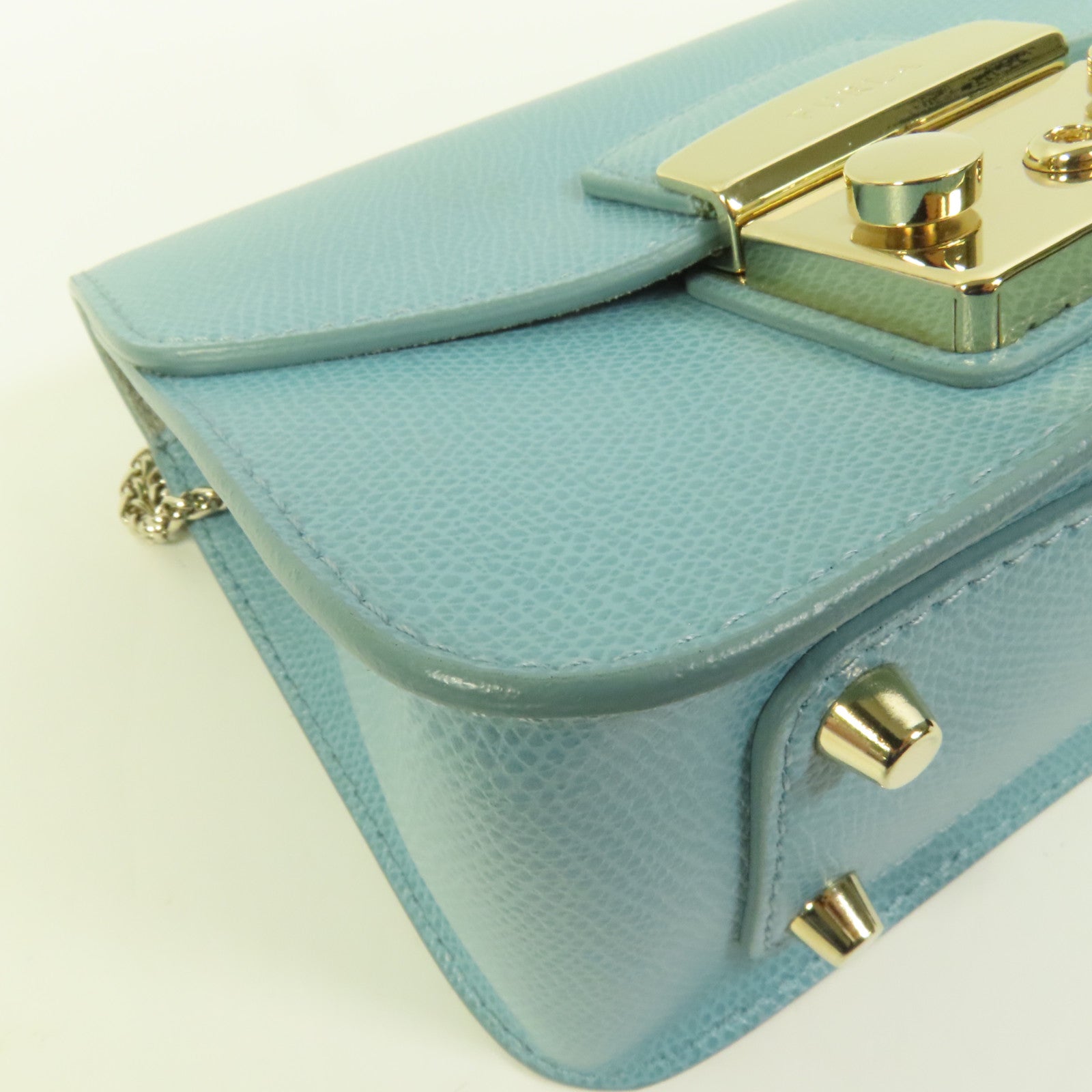 SELECTION 牛皮皮革Chain Shoulder Bag金扣鏈帶肩背袋