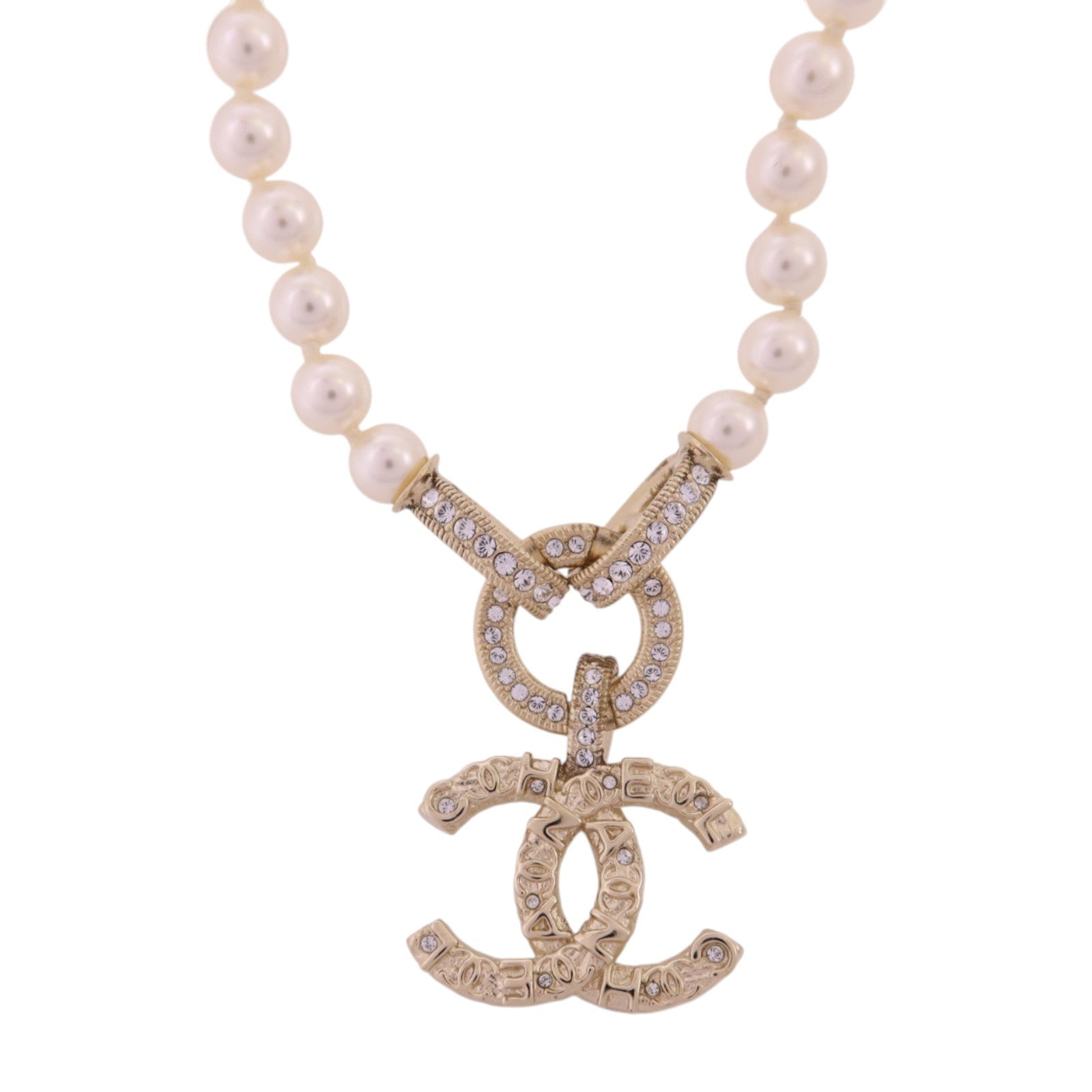 CHANEL 【激減優惠】金屬/水鑽Necklace金扣項鏈