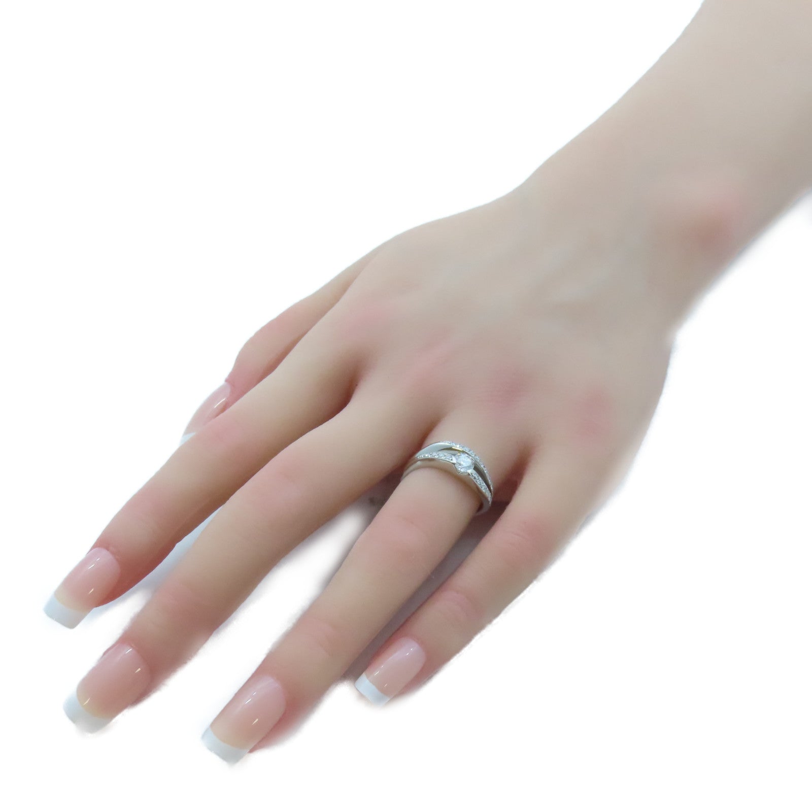 JEWELRY 【激減優惠】PT900白金Diamond Ring 0.365ct/0.28ct鑽石戒指US#6